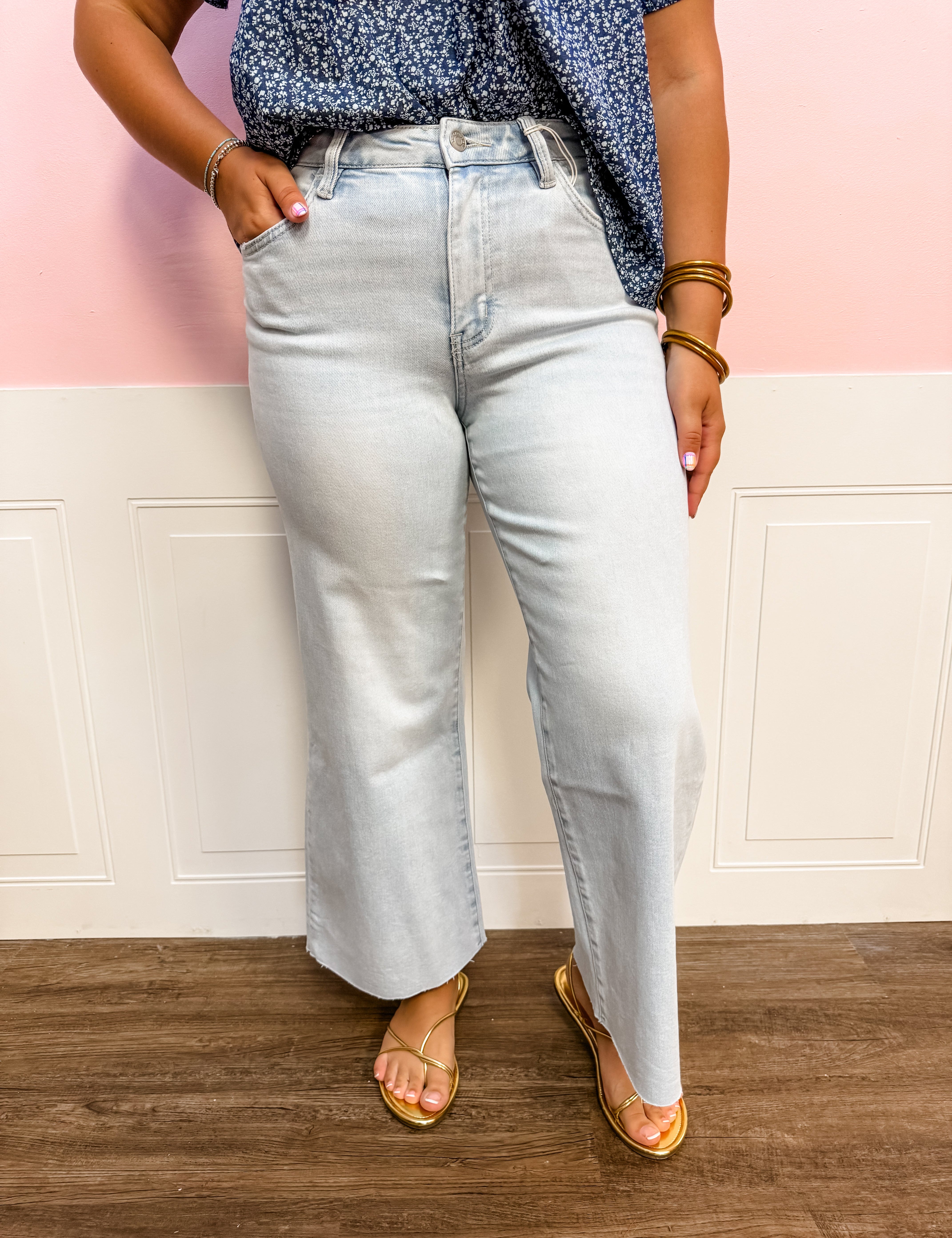 High Rise Wide Flare Jeans - Just a Small Town Girl
