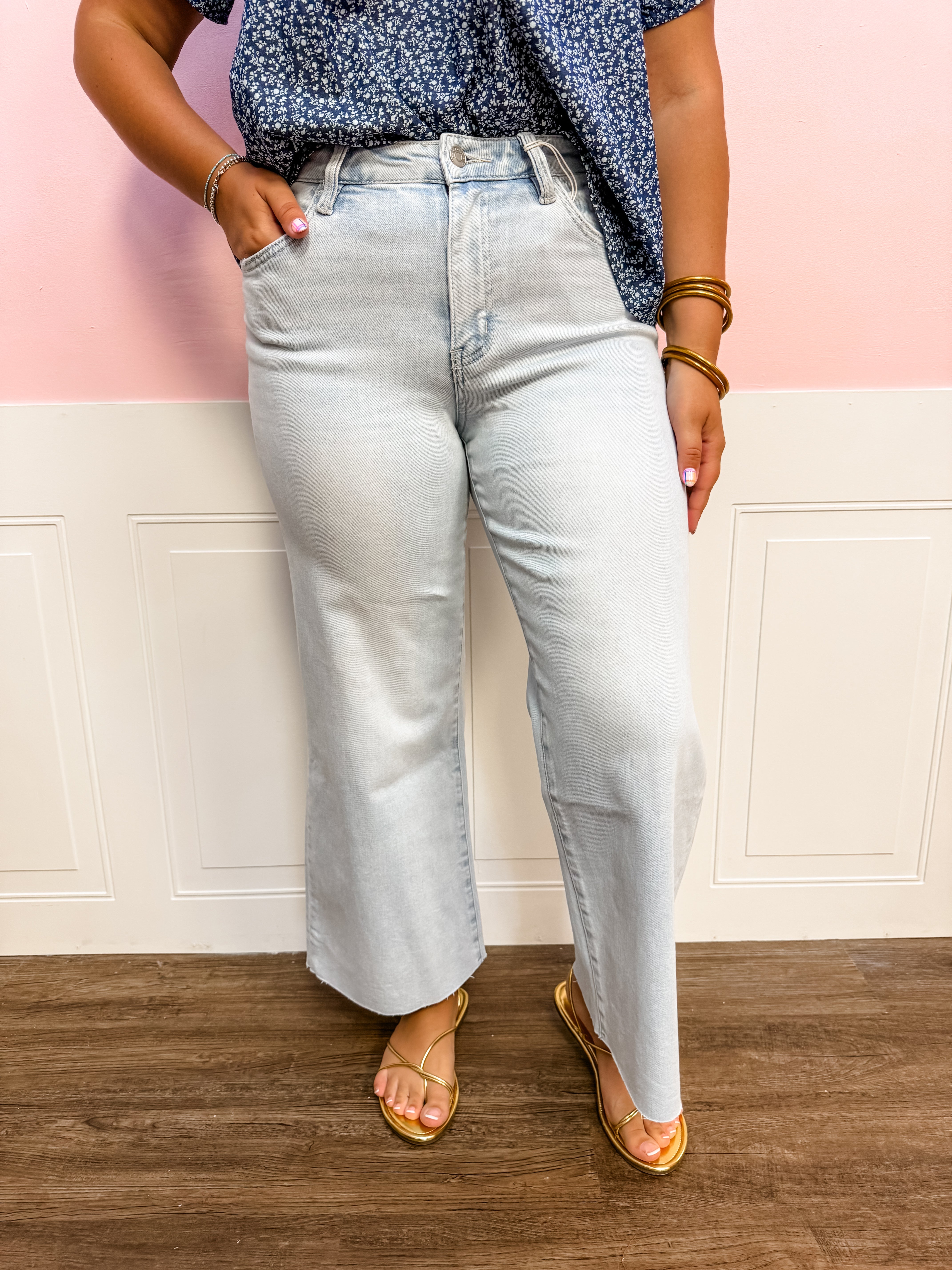High Rise Wide Flare Jeans - Just a Small Town Girl