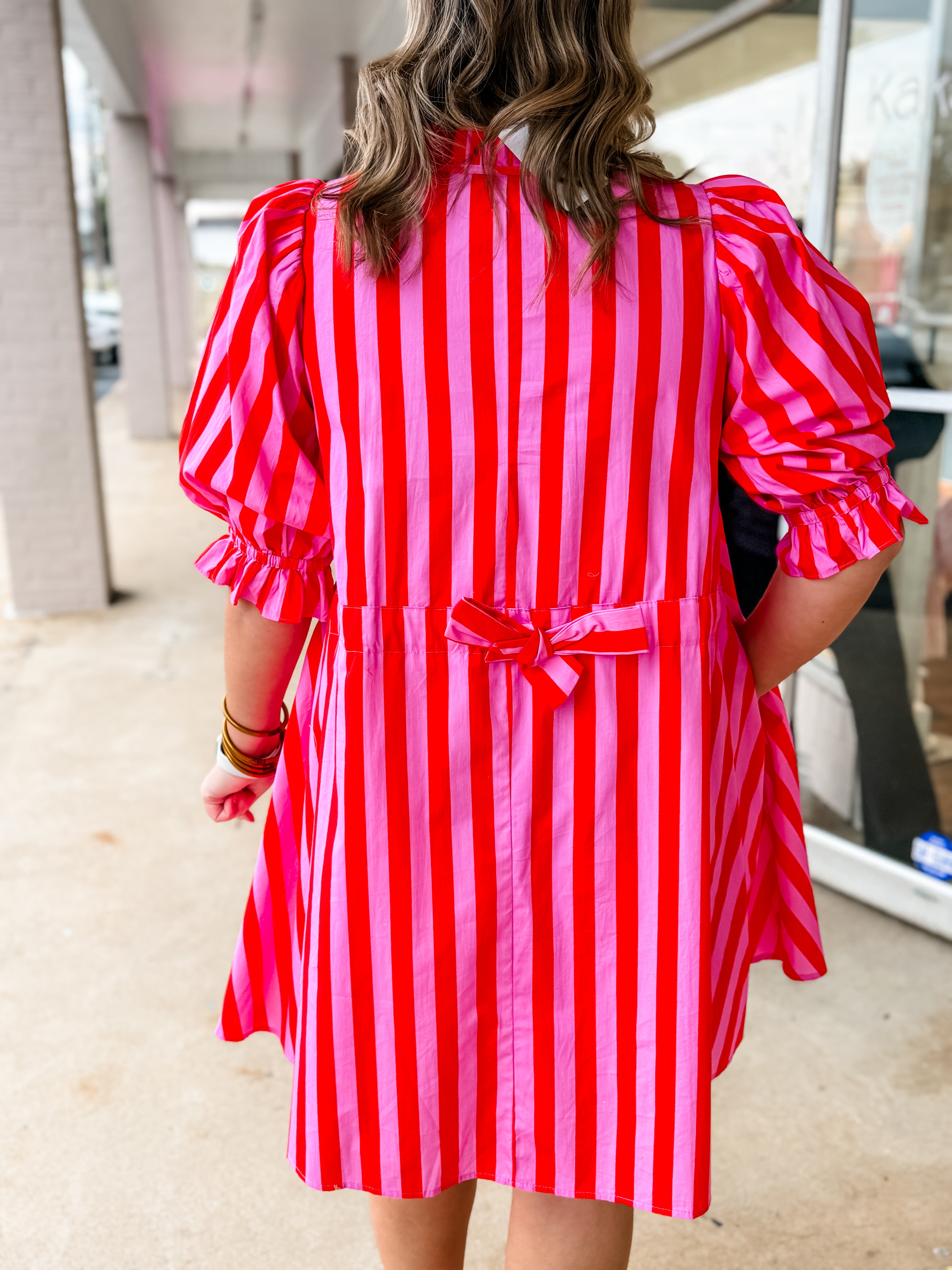 Hot Pink Stripe Swing Dress - Just a Small Town Girl