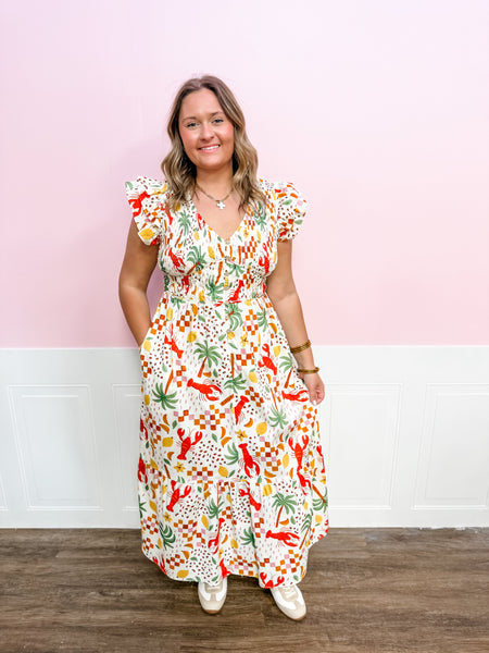 Island Picnic Maxi Dress - Just a Small Town Girl