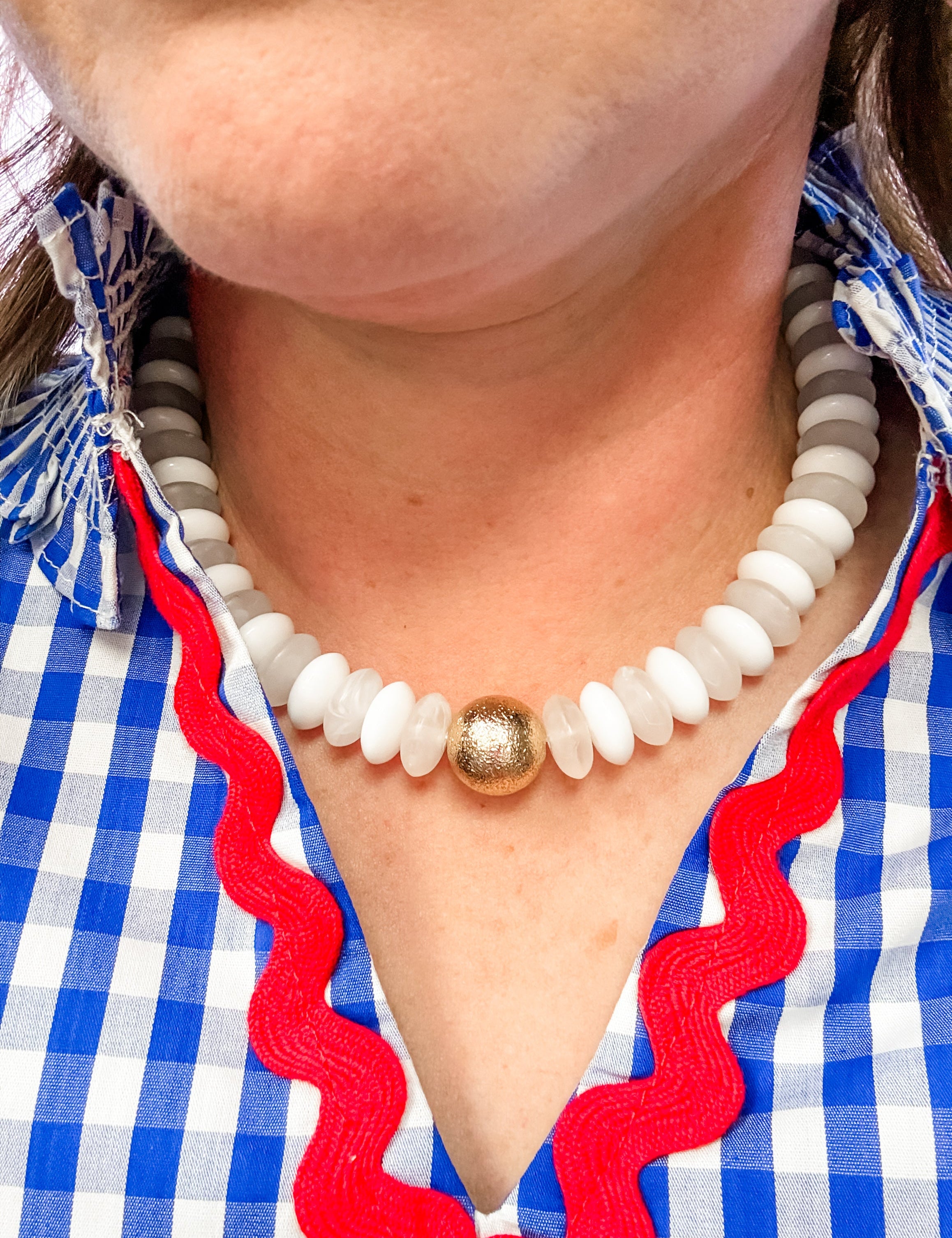 Ivory Beaded Necklace - Just a Small Town Girl