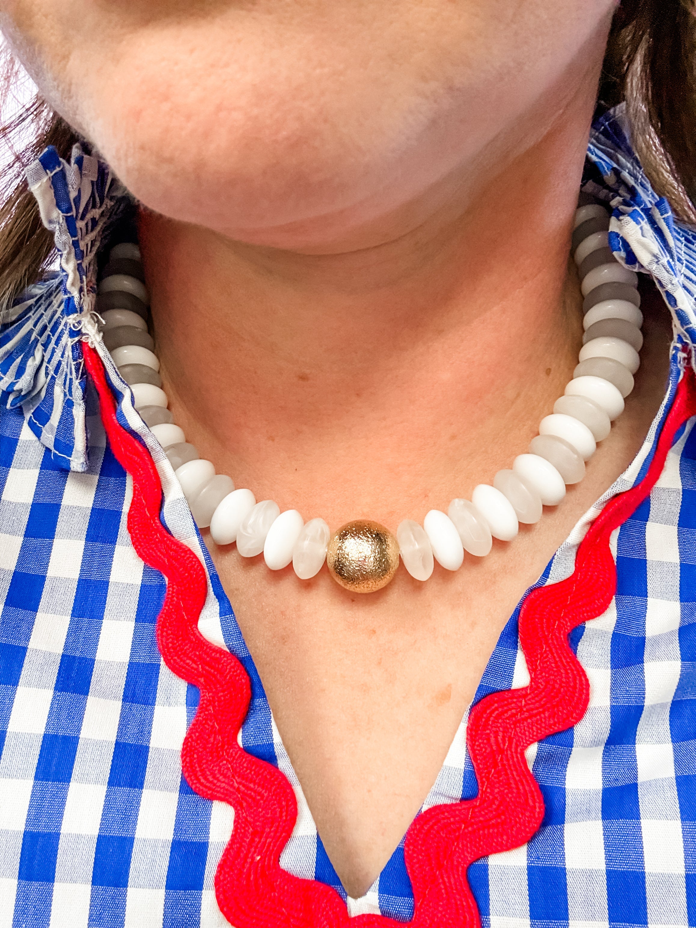 Ivory Beaded Necklace - Just a Small Town Girl