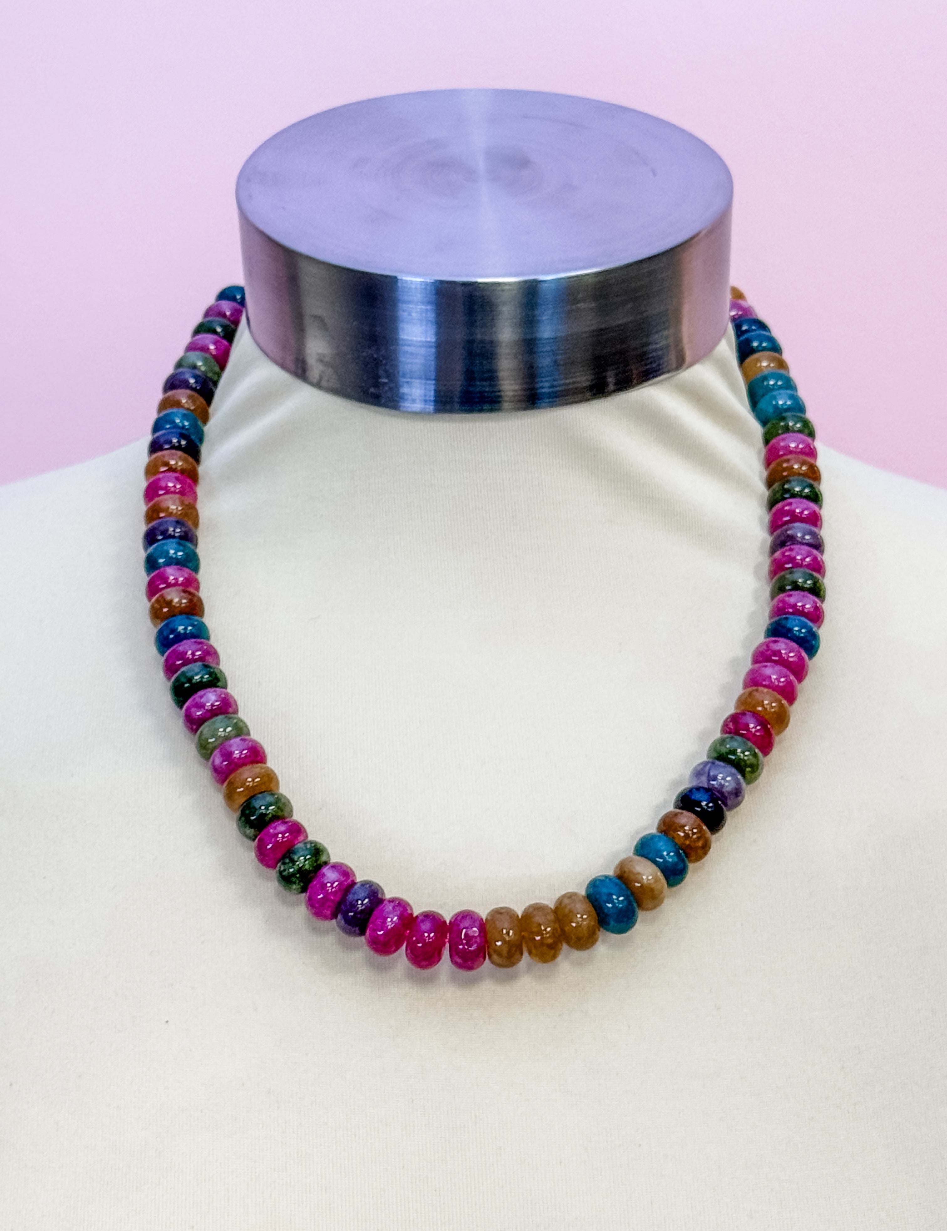 Jewel Tone Beaded Necklace - Just a Small Town Girl