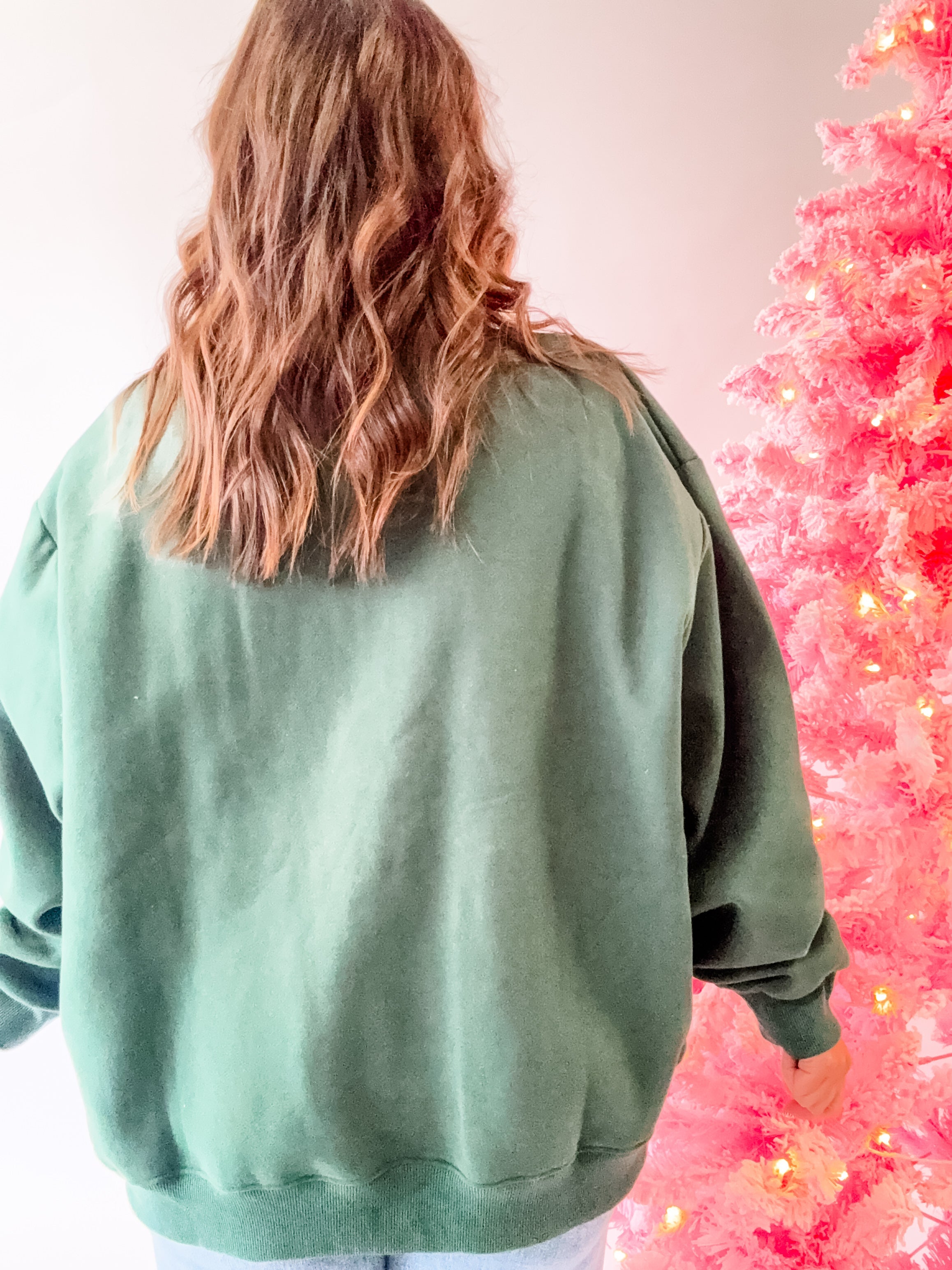Jingle Crew Mock Neck Sweatshirt - Just a Small Town Girl