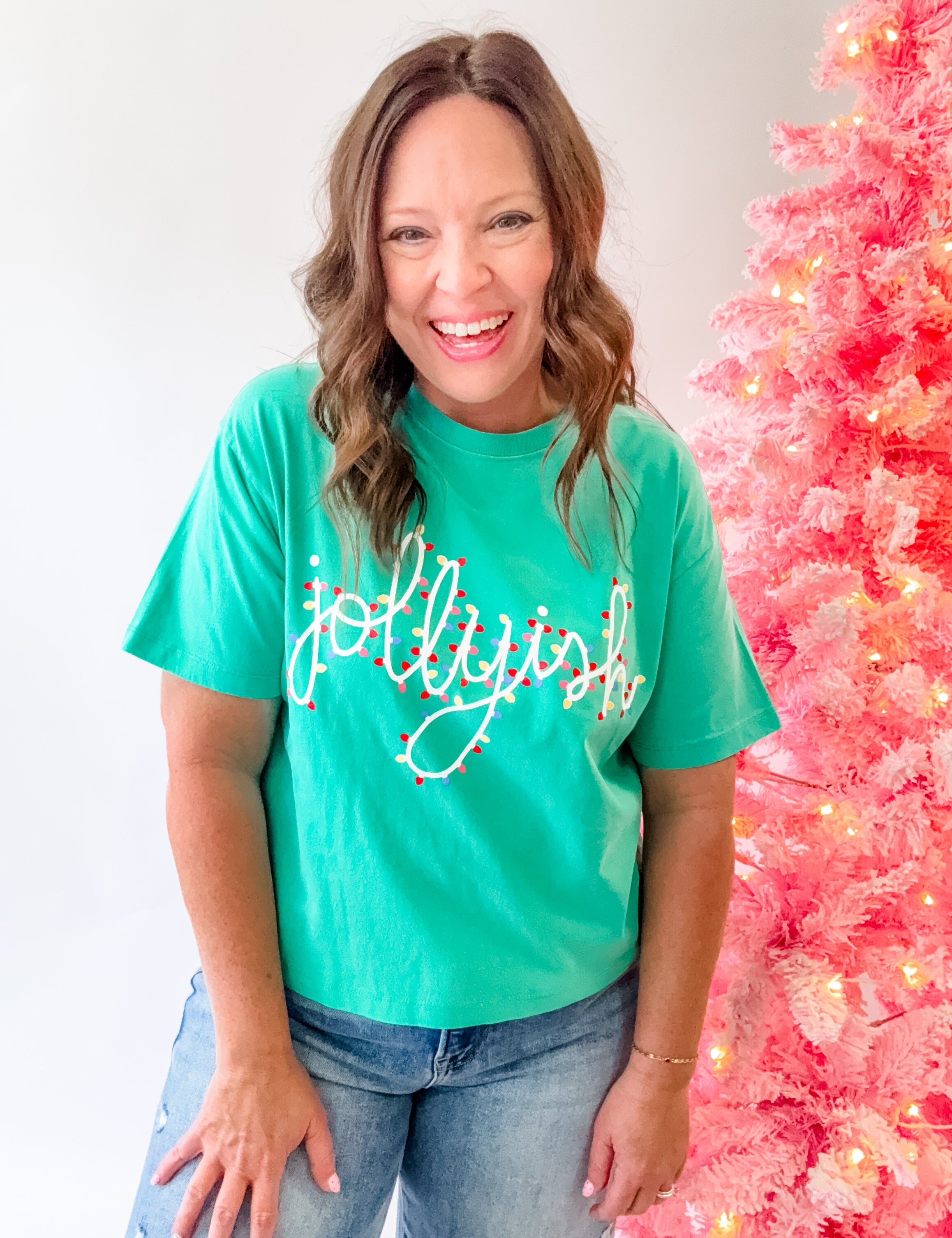 Jollyish Crop Tee - Just a Small Town Girl