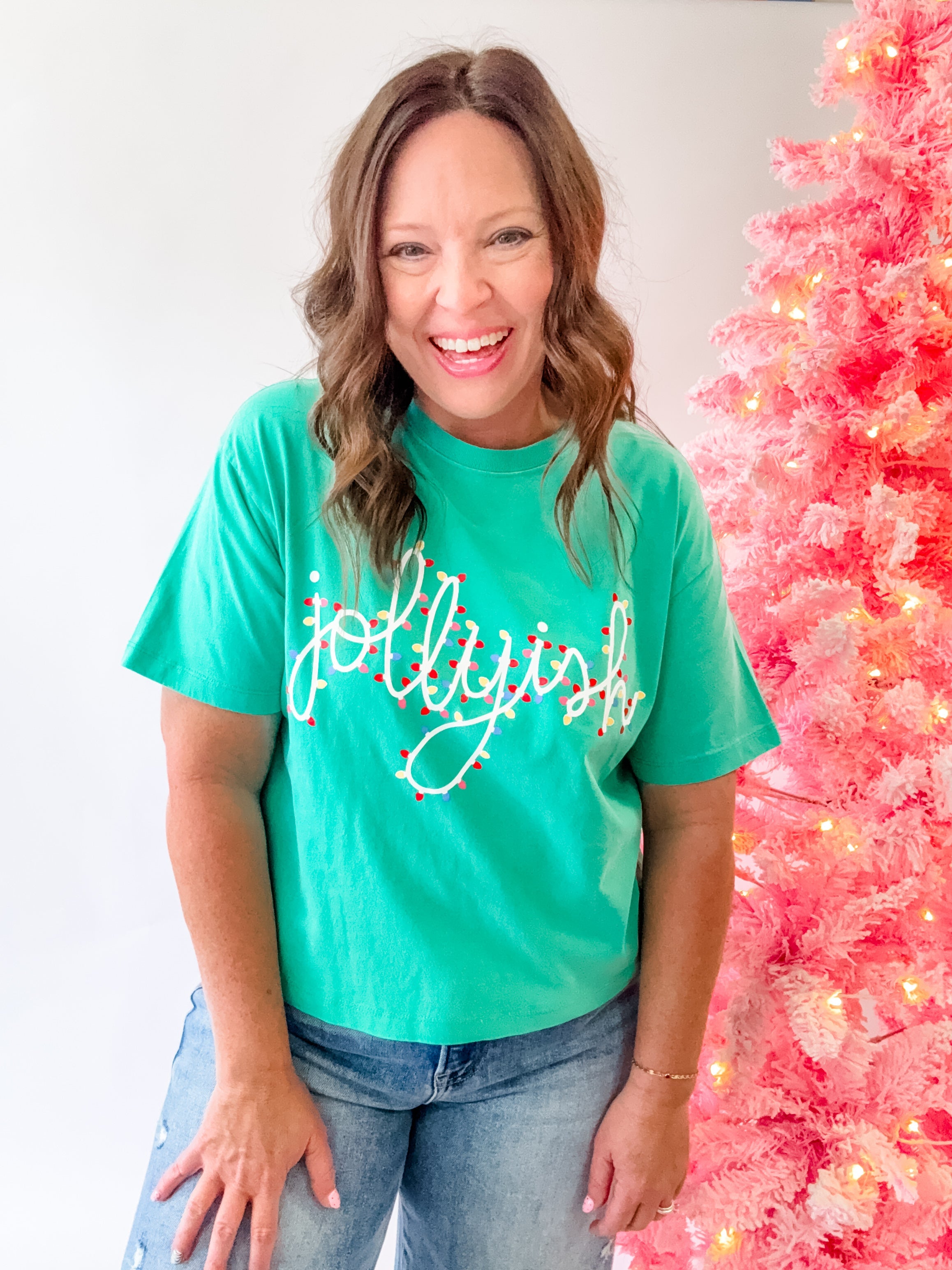 Jollyish Crop Tee - Just a Small Town Girl