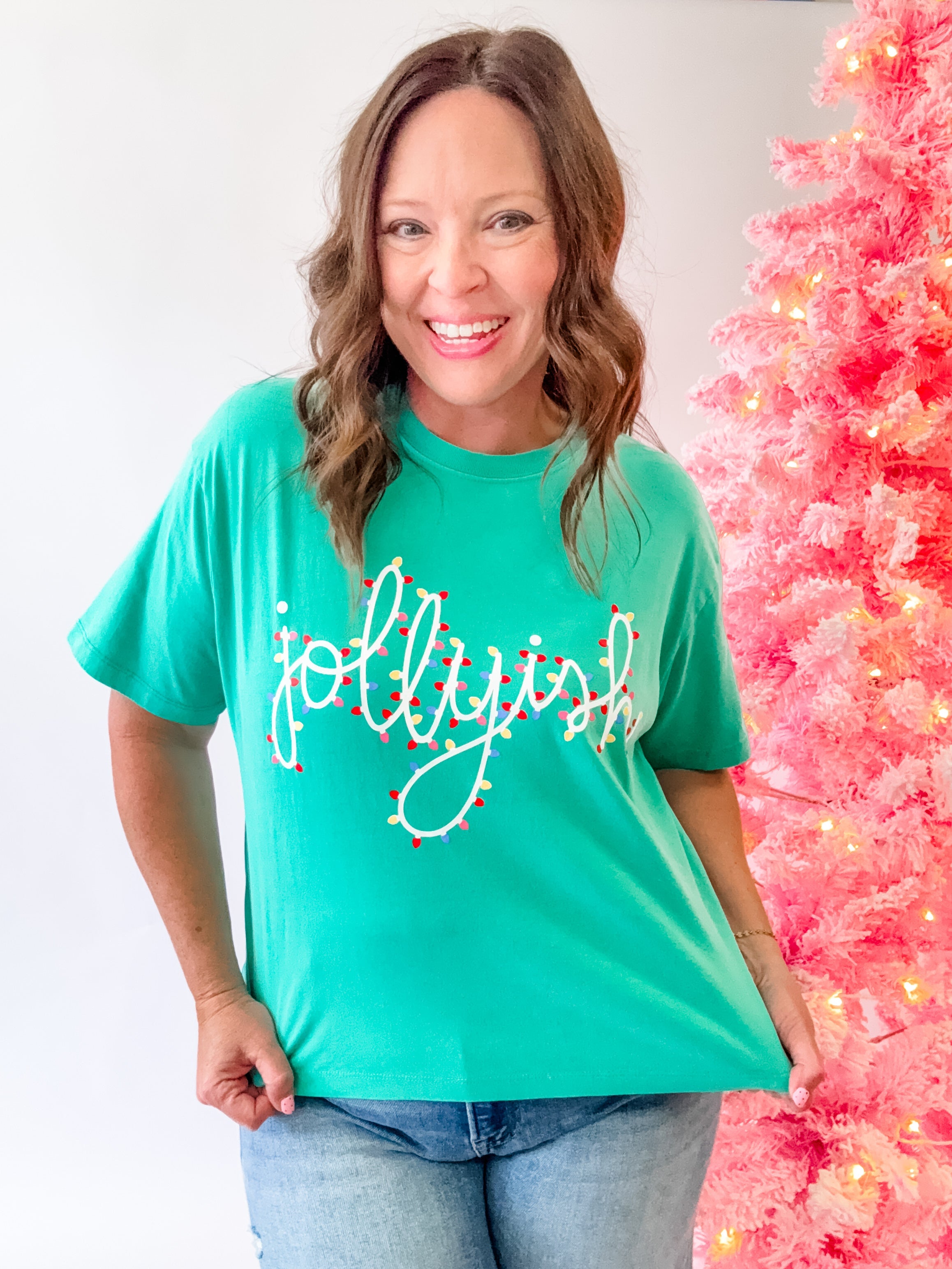Jollyish Crop Tee - Just a Small Town Girl