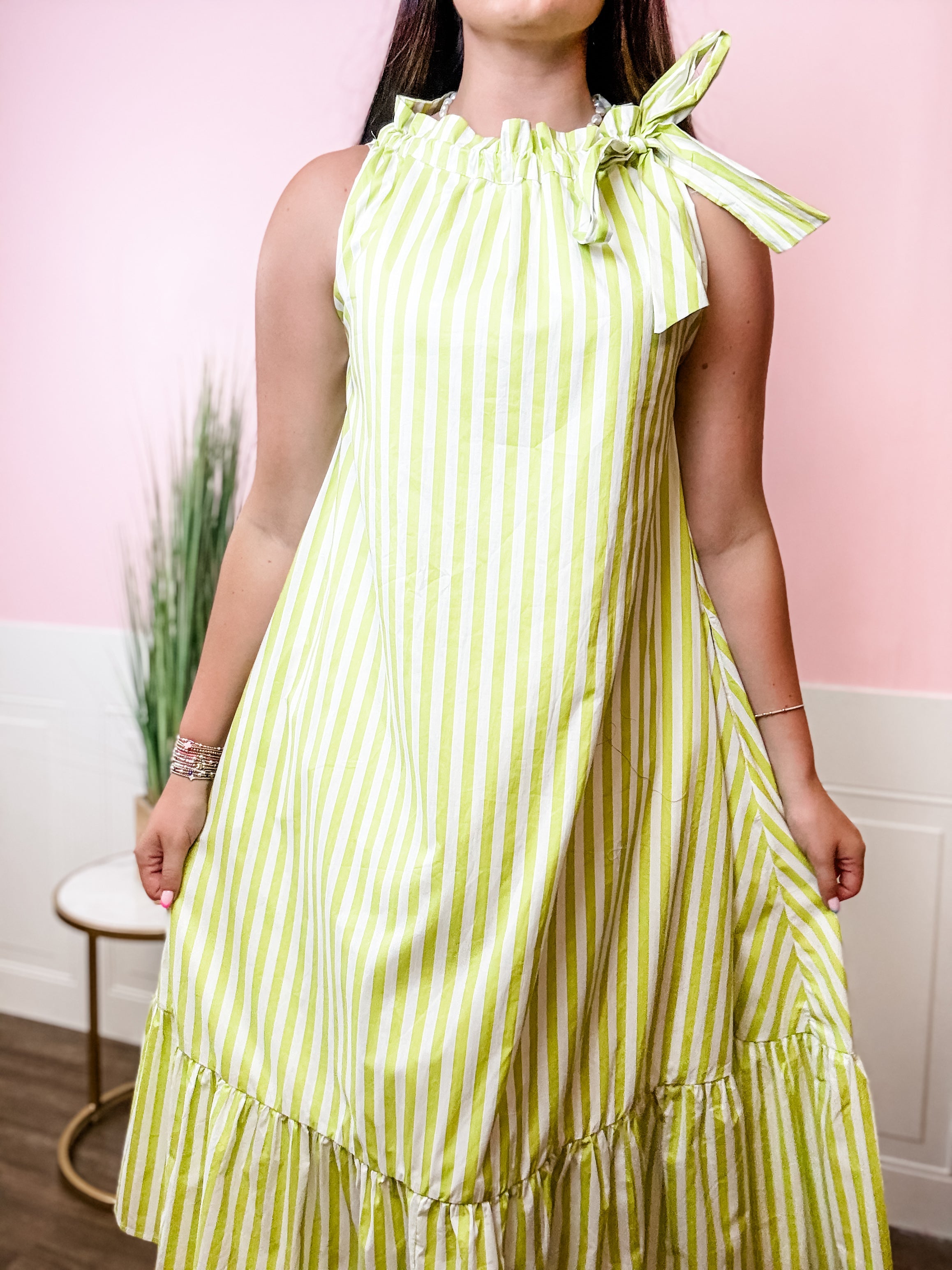 Key Lime Cabana Dress - Just a Small Town Girl
