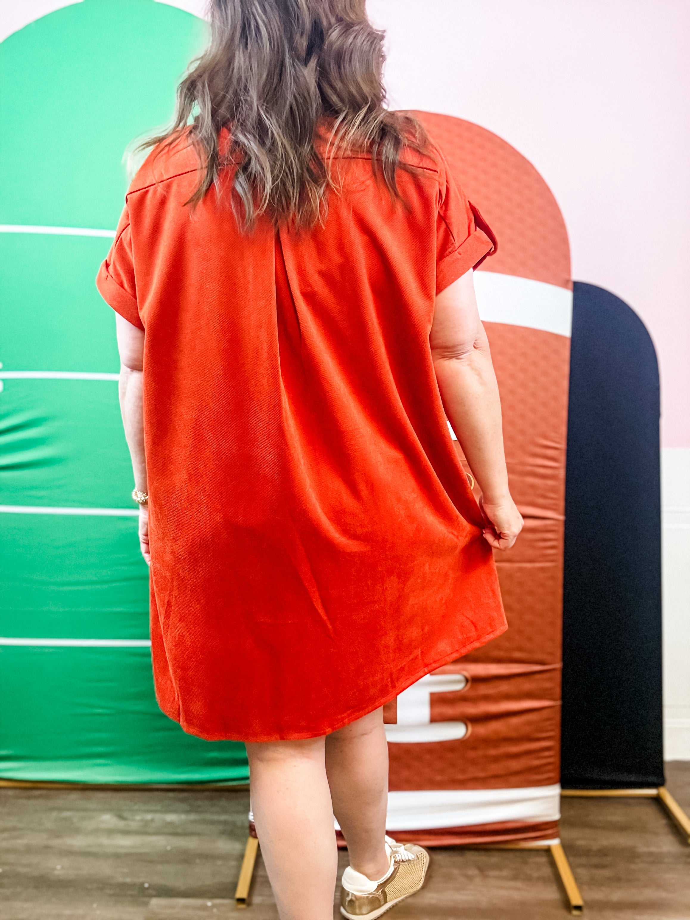 Kickoff Classic Shirt Dress - Just a Small Town Girl