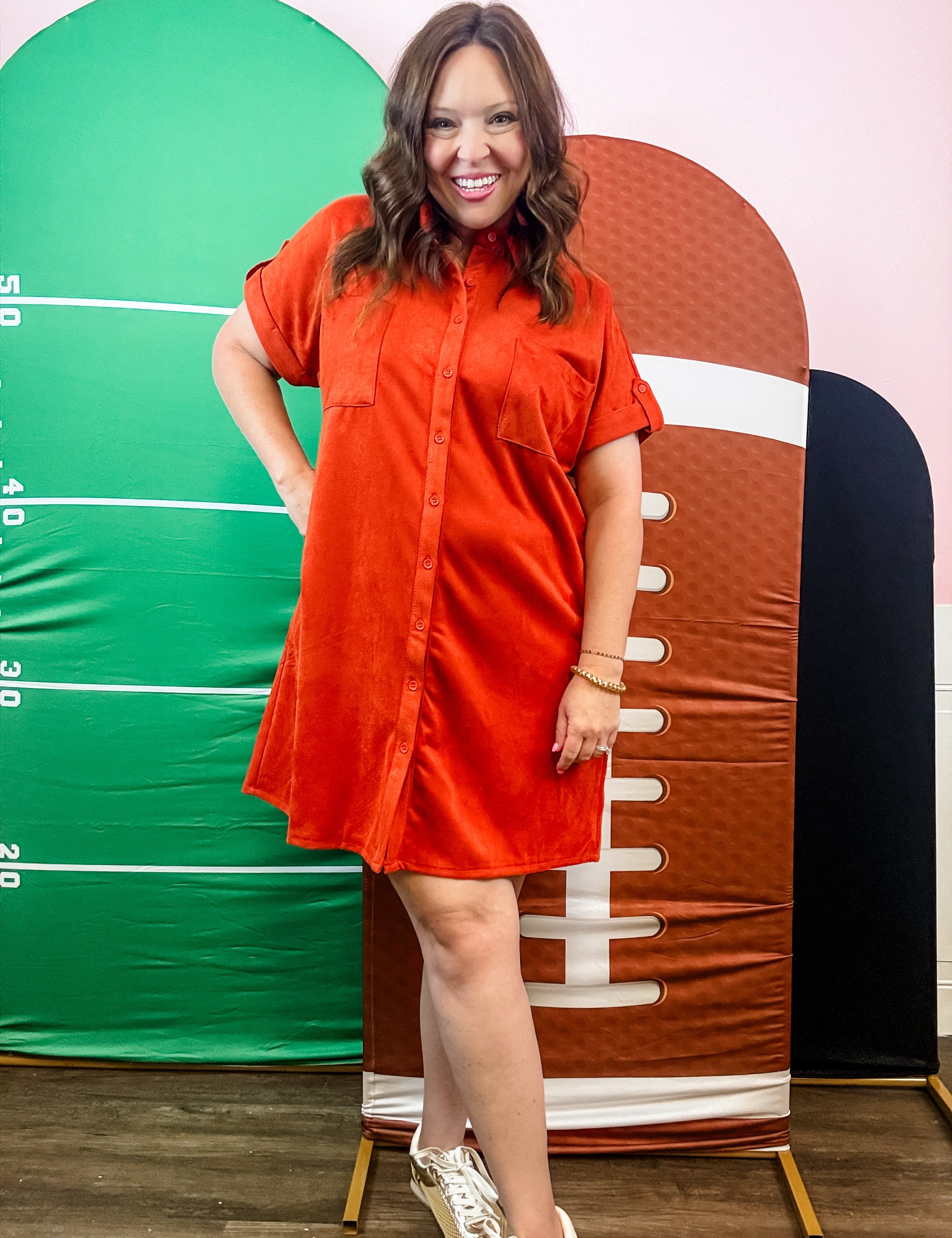Kickoff Classic Shirt Dress - Just a Small Town Girl