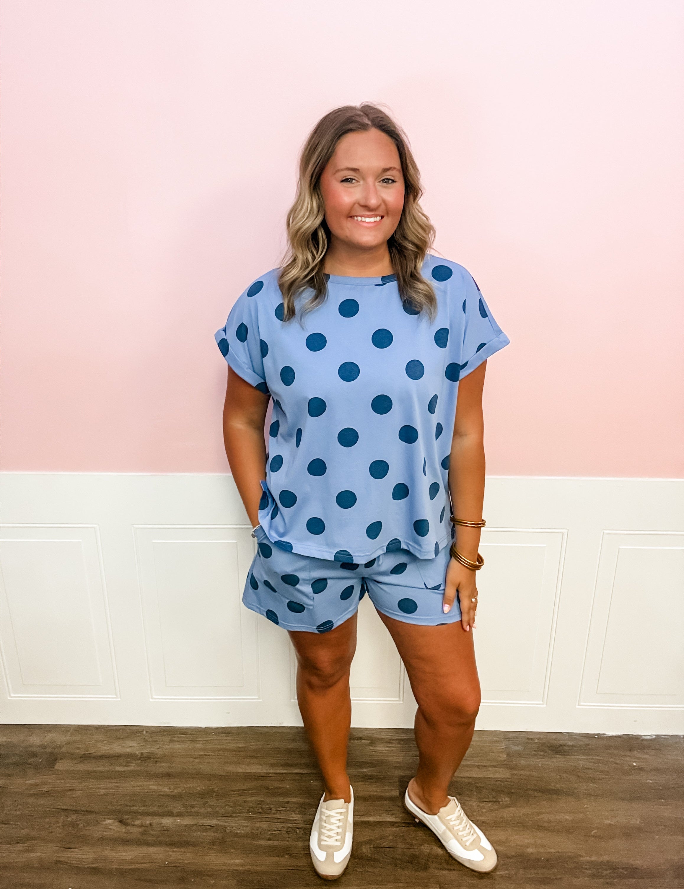 Lazy Day Polka Dot Lounge Set - Just a Small Town Girl