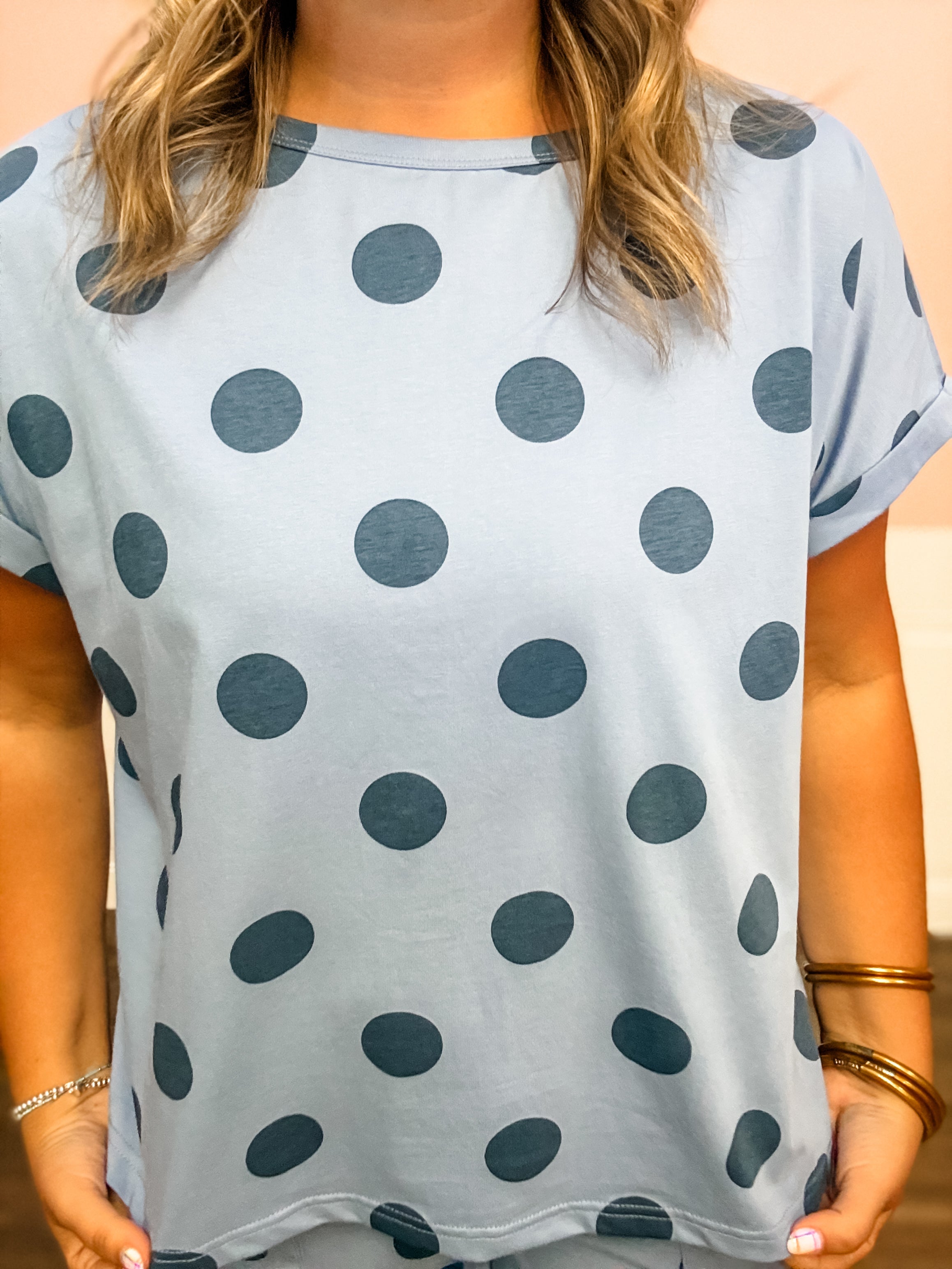 Lazy Day Polka Dot Lounge Set - Just a Small Town Girl