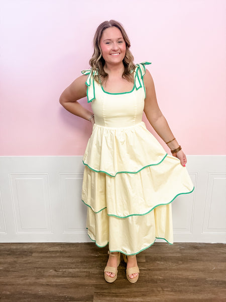 Lemon Drop Lane Tiered Dress - Just a Small Town Girl