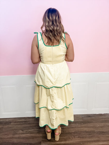 Lemon Drop Lane Tiered Dress - Just a Small Town Girl