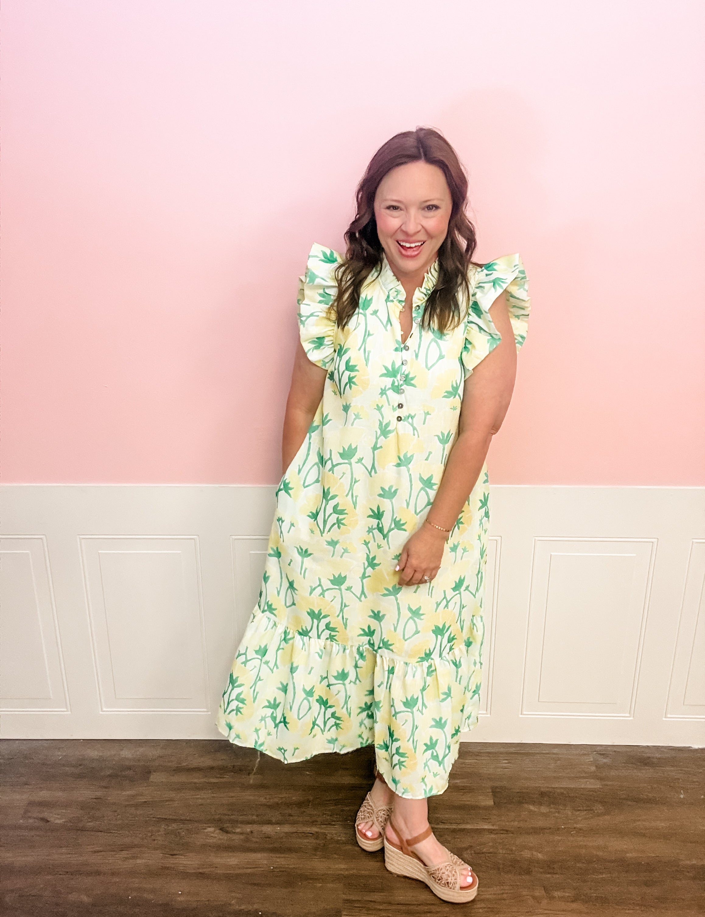 Lemon Grove Ruffle Dress - Just a Small Town Girl