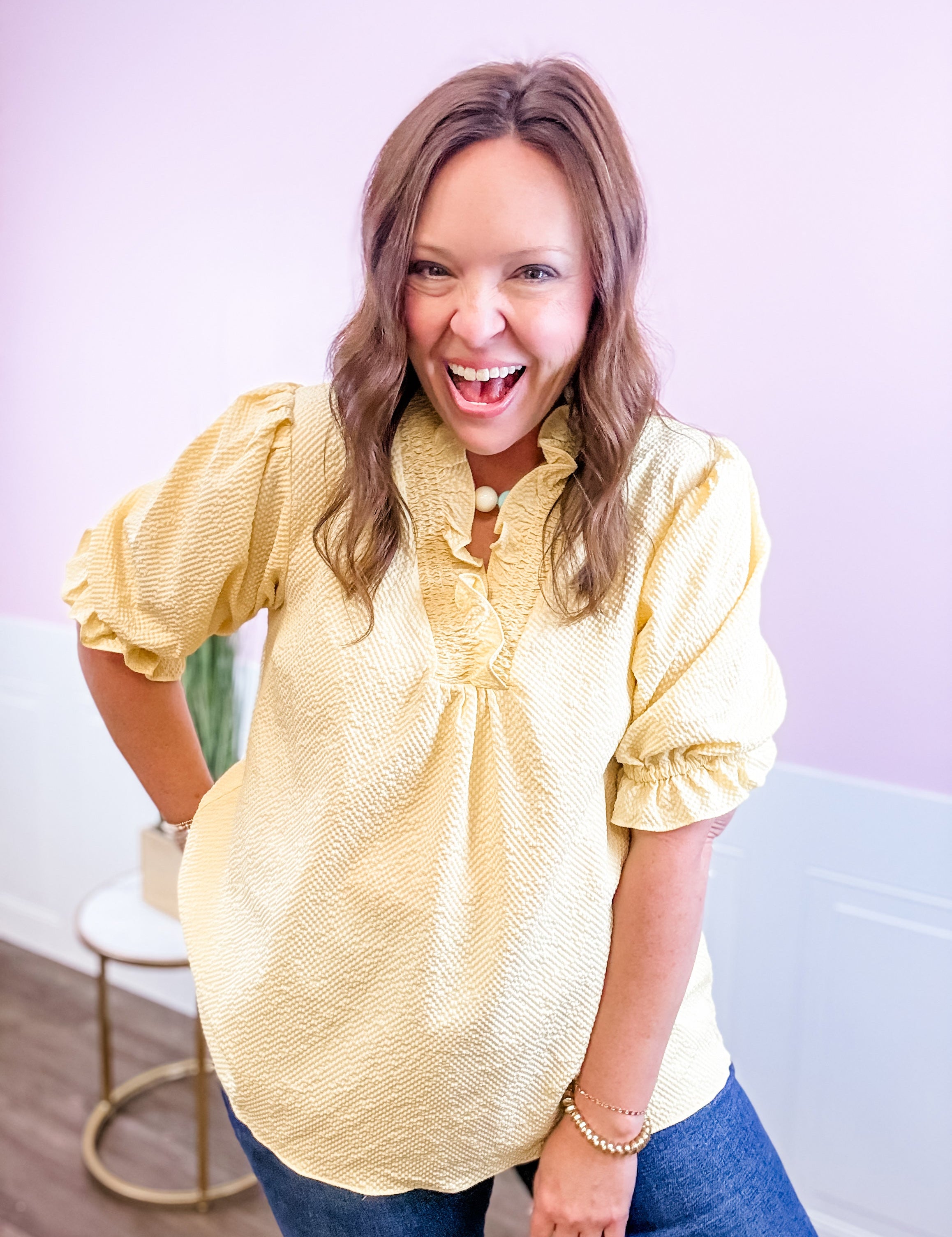 Lemon Pop Lovely Top - Just a Small Town Girl