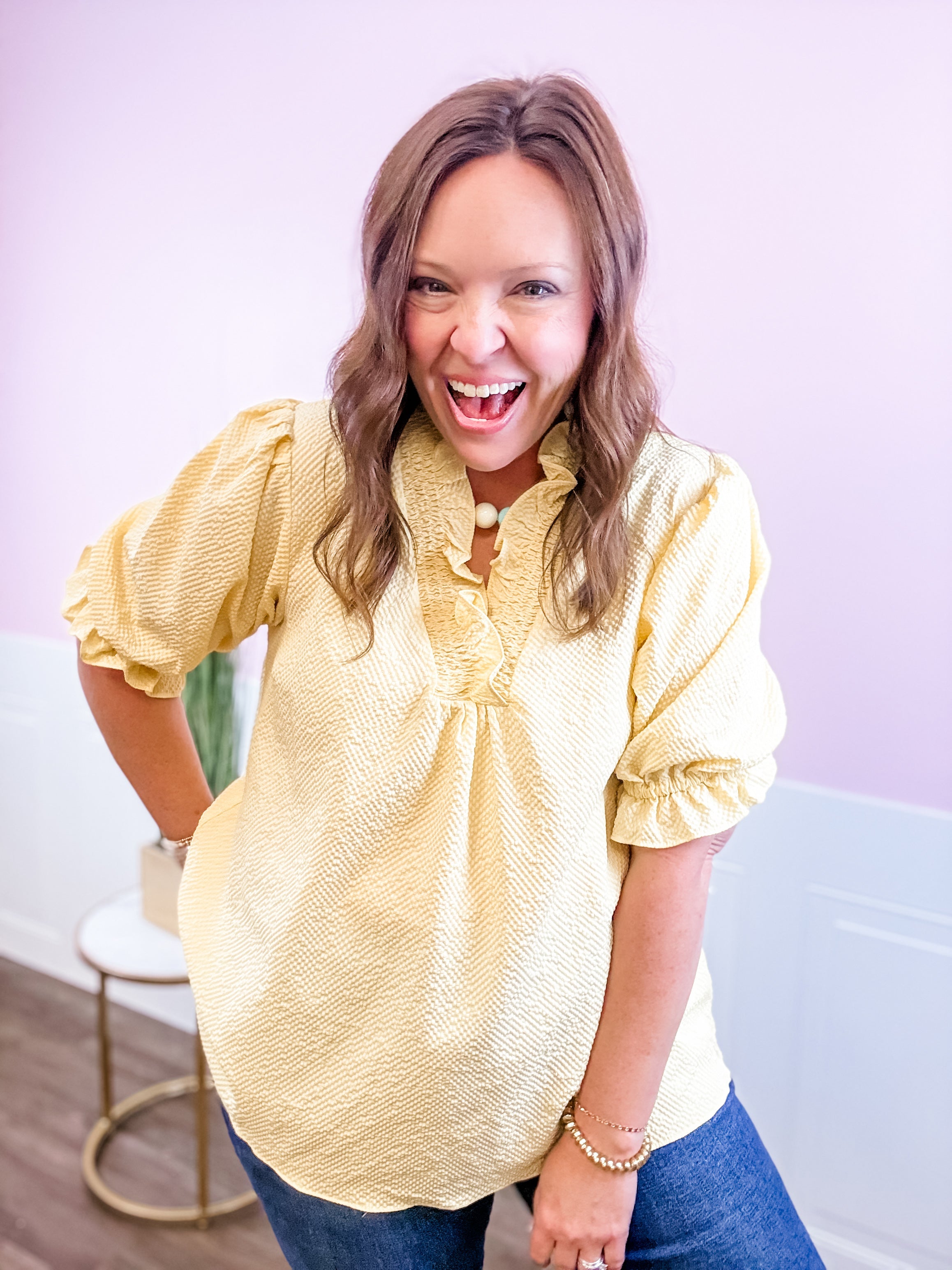 Lemon Pop Lovely Top - Just a Small Town Girl