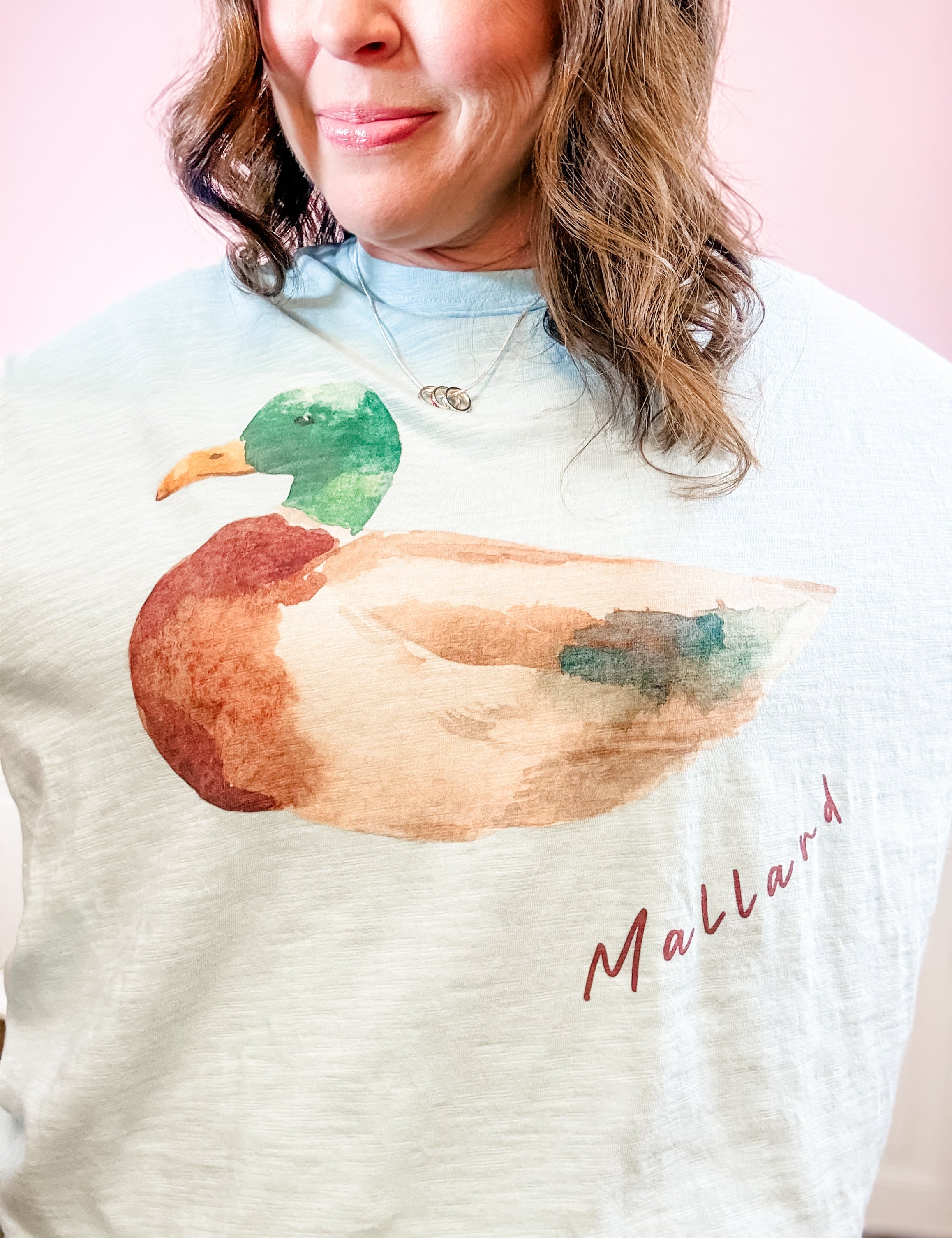 Light Blue Mallard Graphic Tee - Just a Small Town Girl