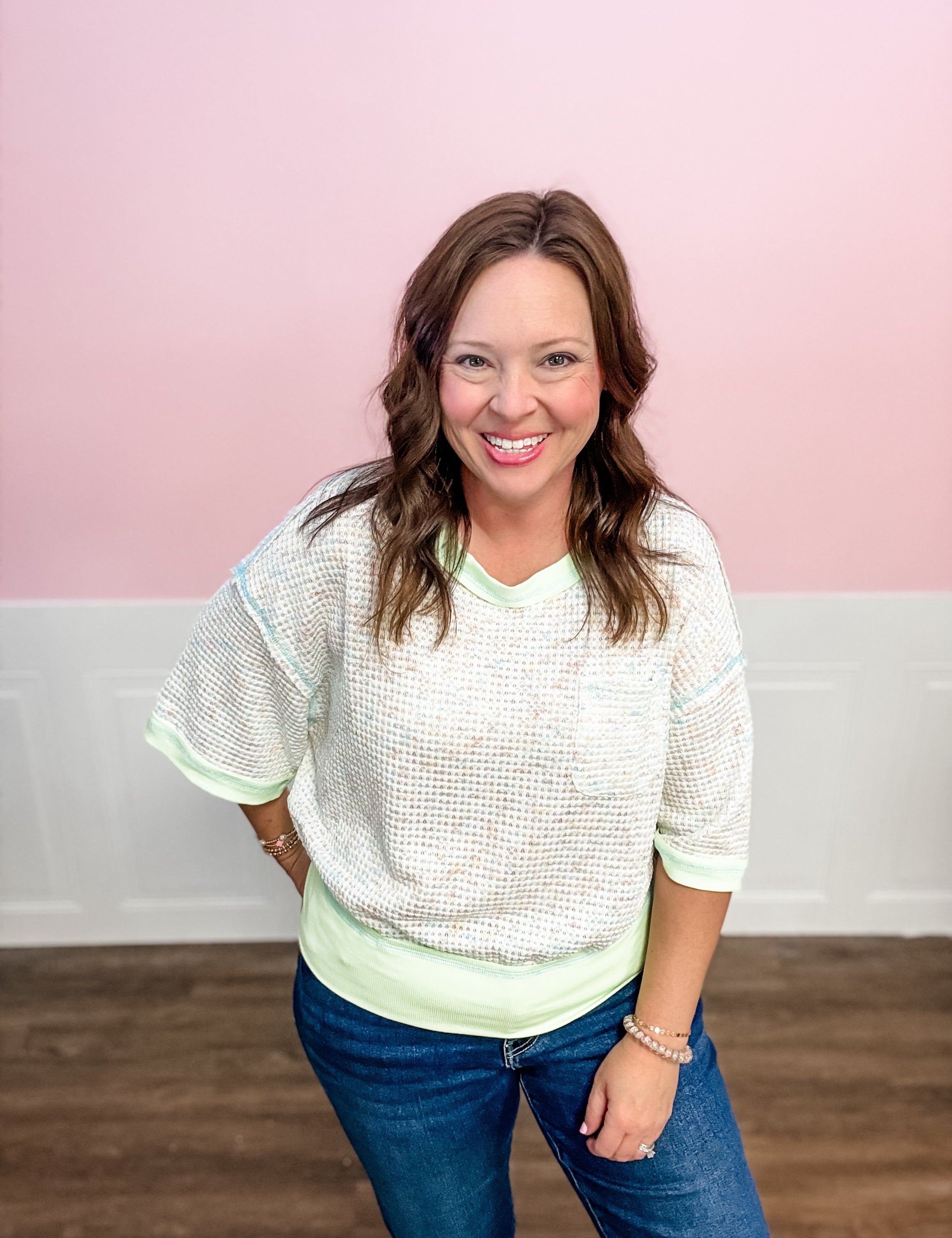Lime Light Lounge Top - Just a Small Town Girl