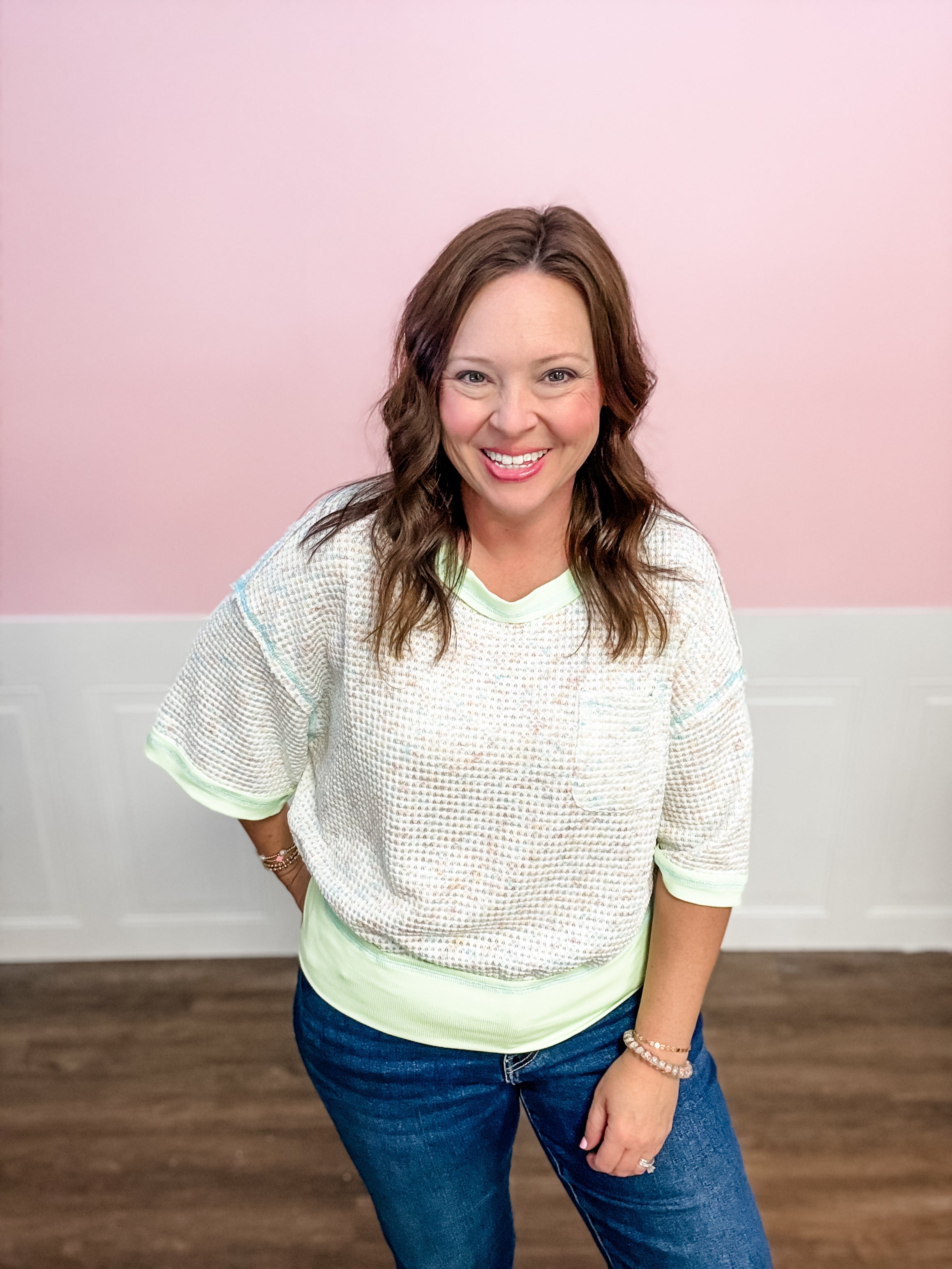 Lime Light Lounge Top - Just a Small Town Girl
