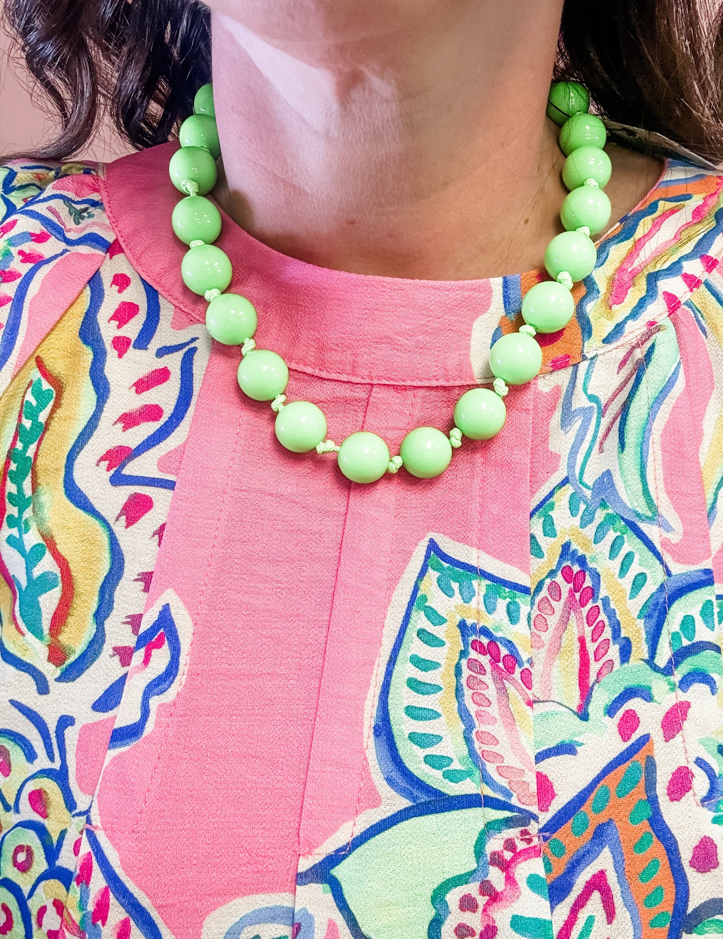 Lime Pop Beaded Necklace - Just a Small Town Girl