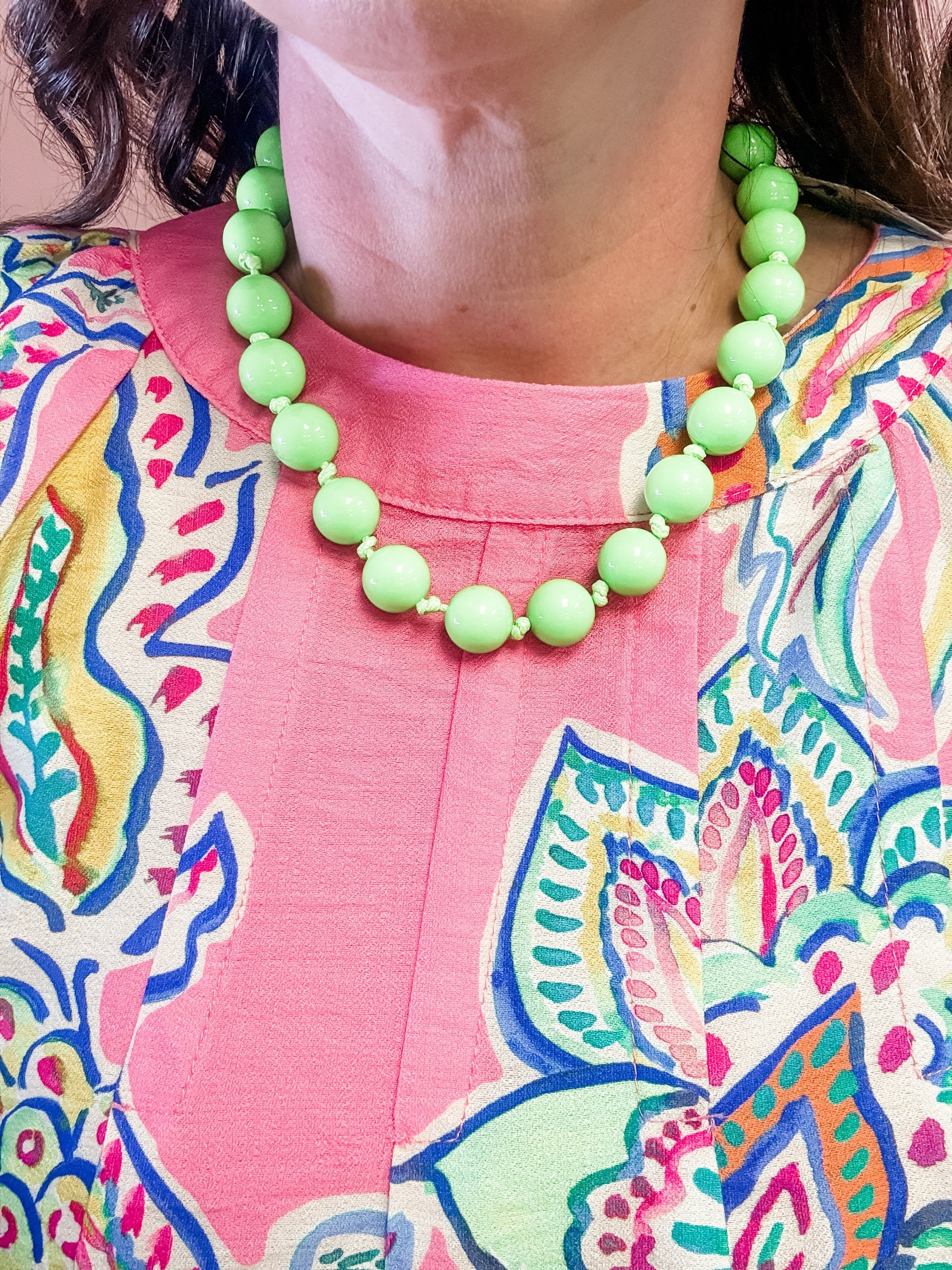 Lime Pop Beaded Necklace - Just a Small Town Girl