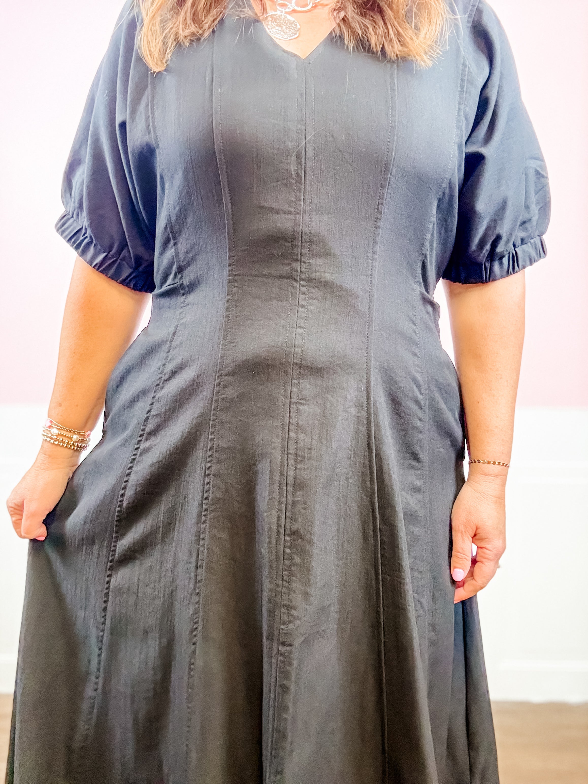 Little Black A-Line Dress - Just a Small Town Girl