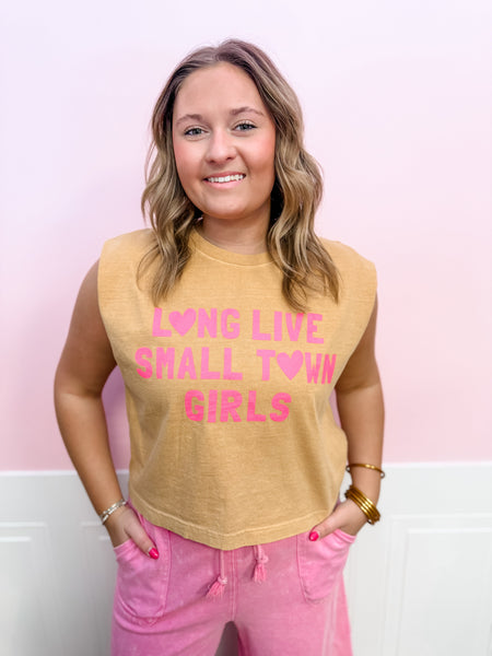 Long Live Small Town Girls Tee - Just a Small Town Girl