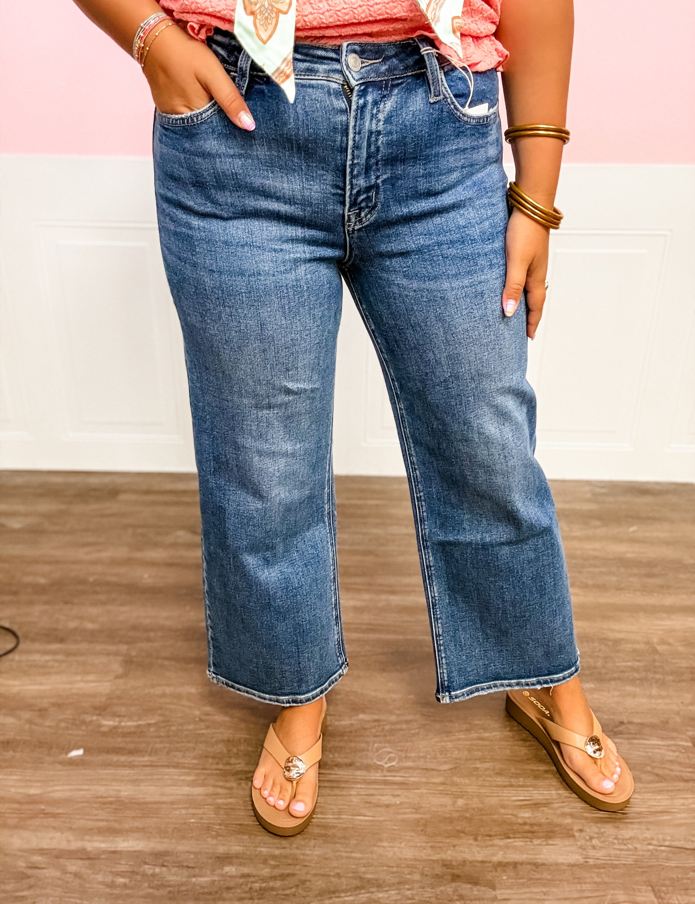 Lovervet High Rise Ankle Wide Leg - Just a Small Town Girl