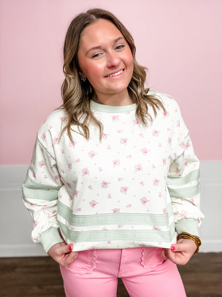 Lucky Petals Pullover - Just a Small Town Girl