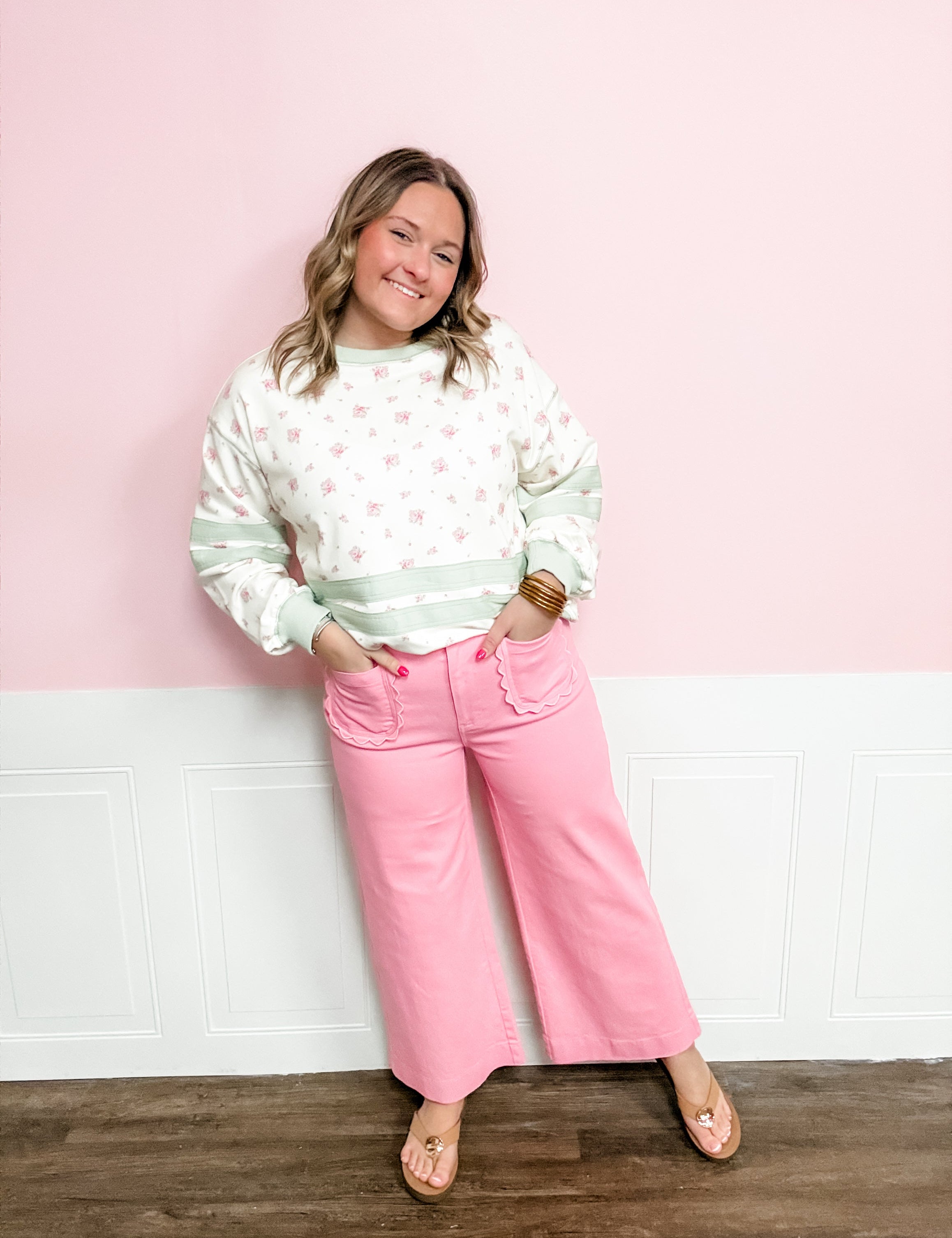 Lucky Petals Pullover - Just a Small Town Girl