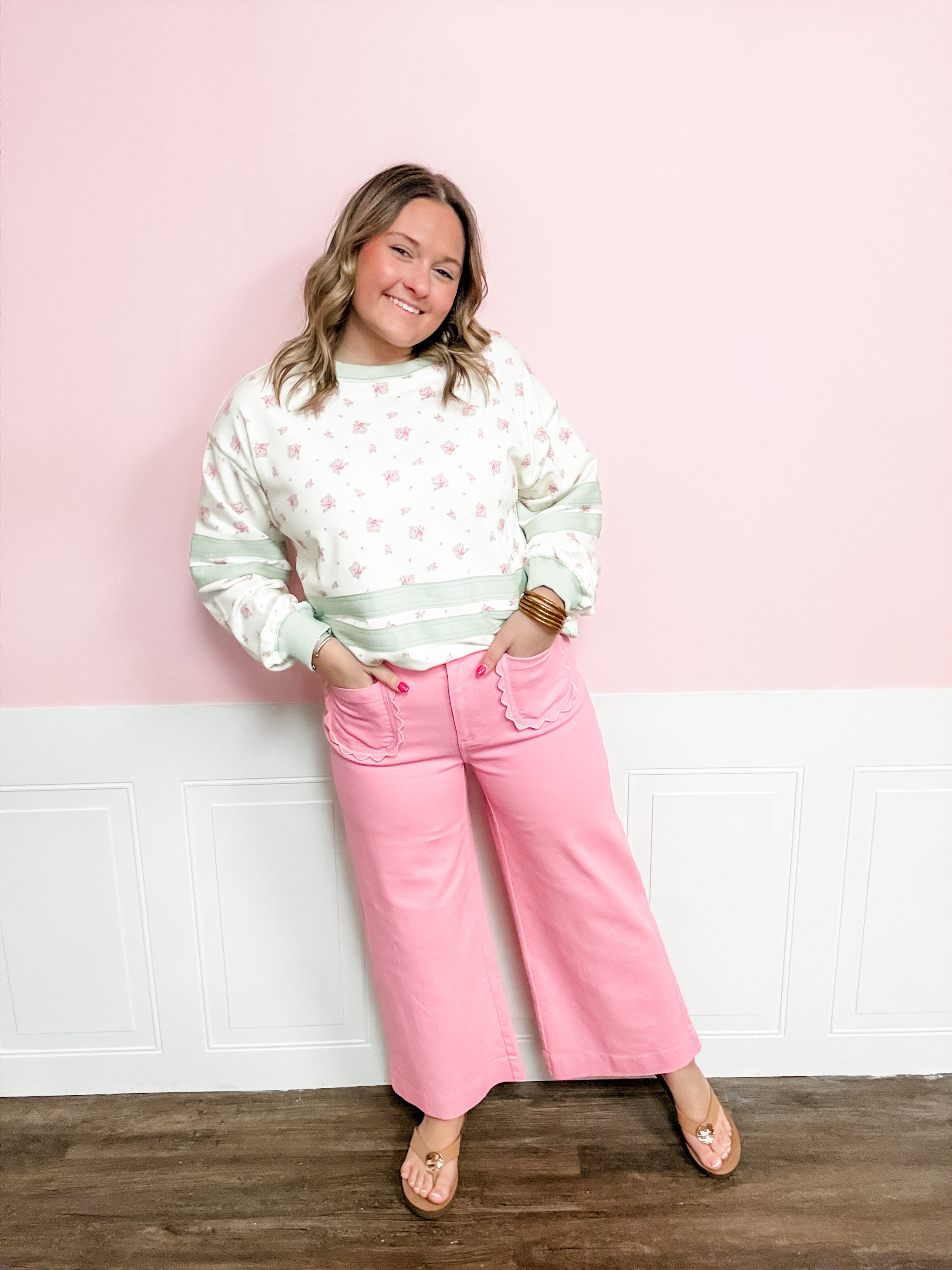 Lucky Petals Pullover - Just a Small Town Girl