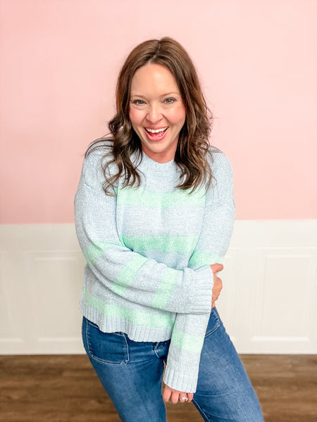 Lucky Stripe Sweater - Just a Small Town Girl