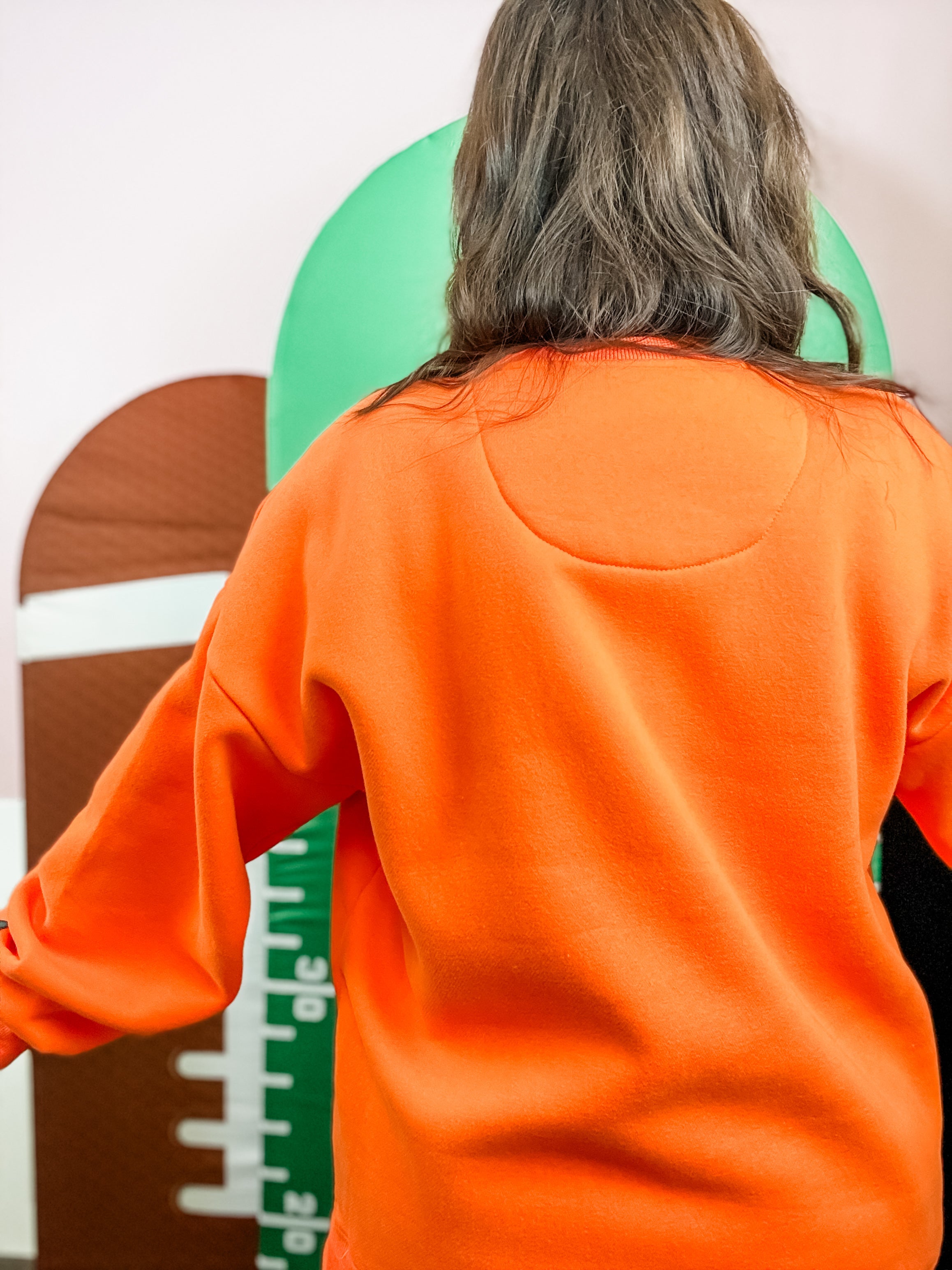 Lulu Mac: Orange Sweatshirt - Just a Small Town Girl