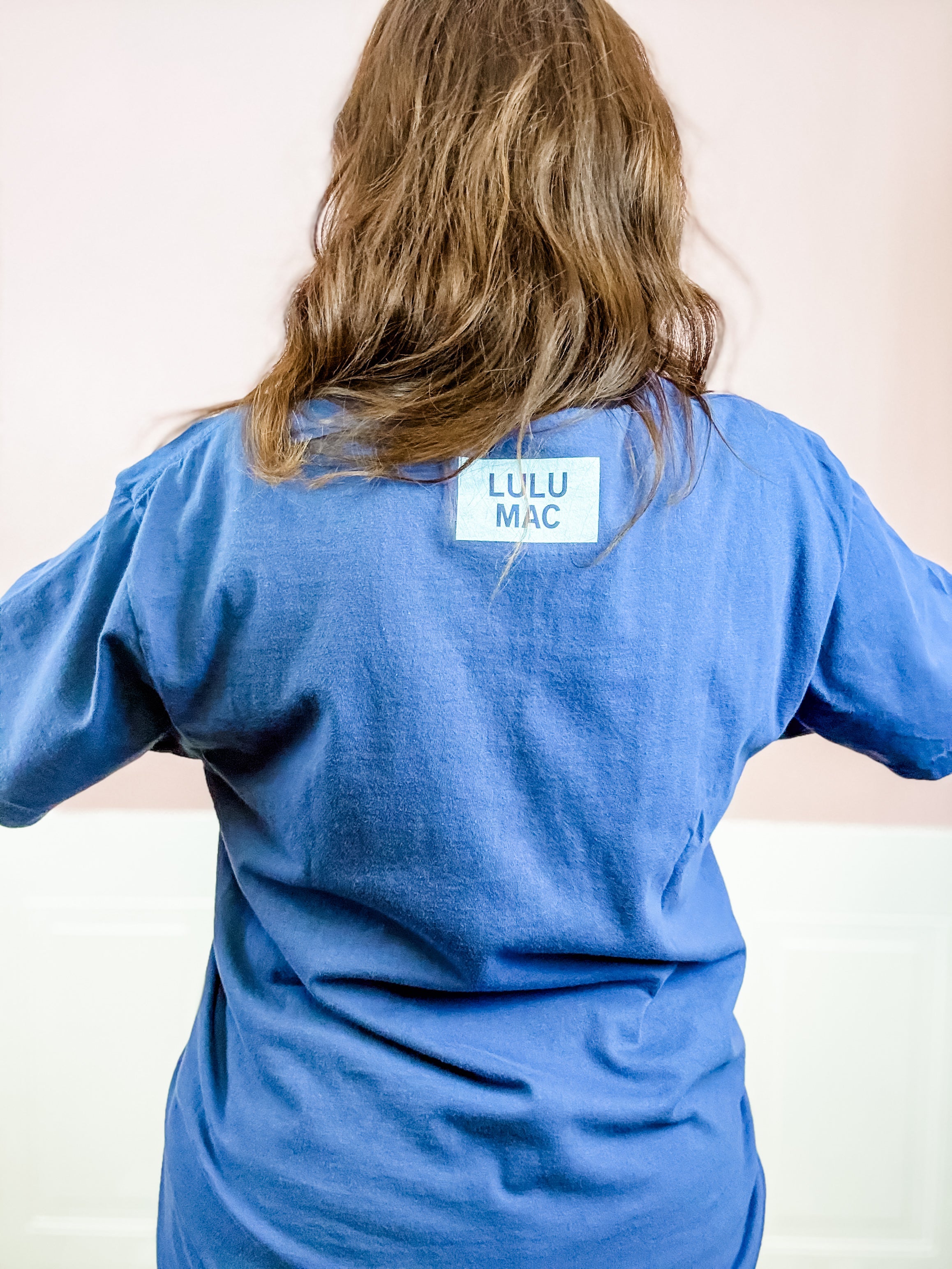 Lulu Mac: Palmetto Moon Palm Tree Blue Tee - Just a Small Town Girl