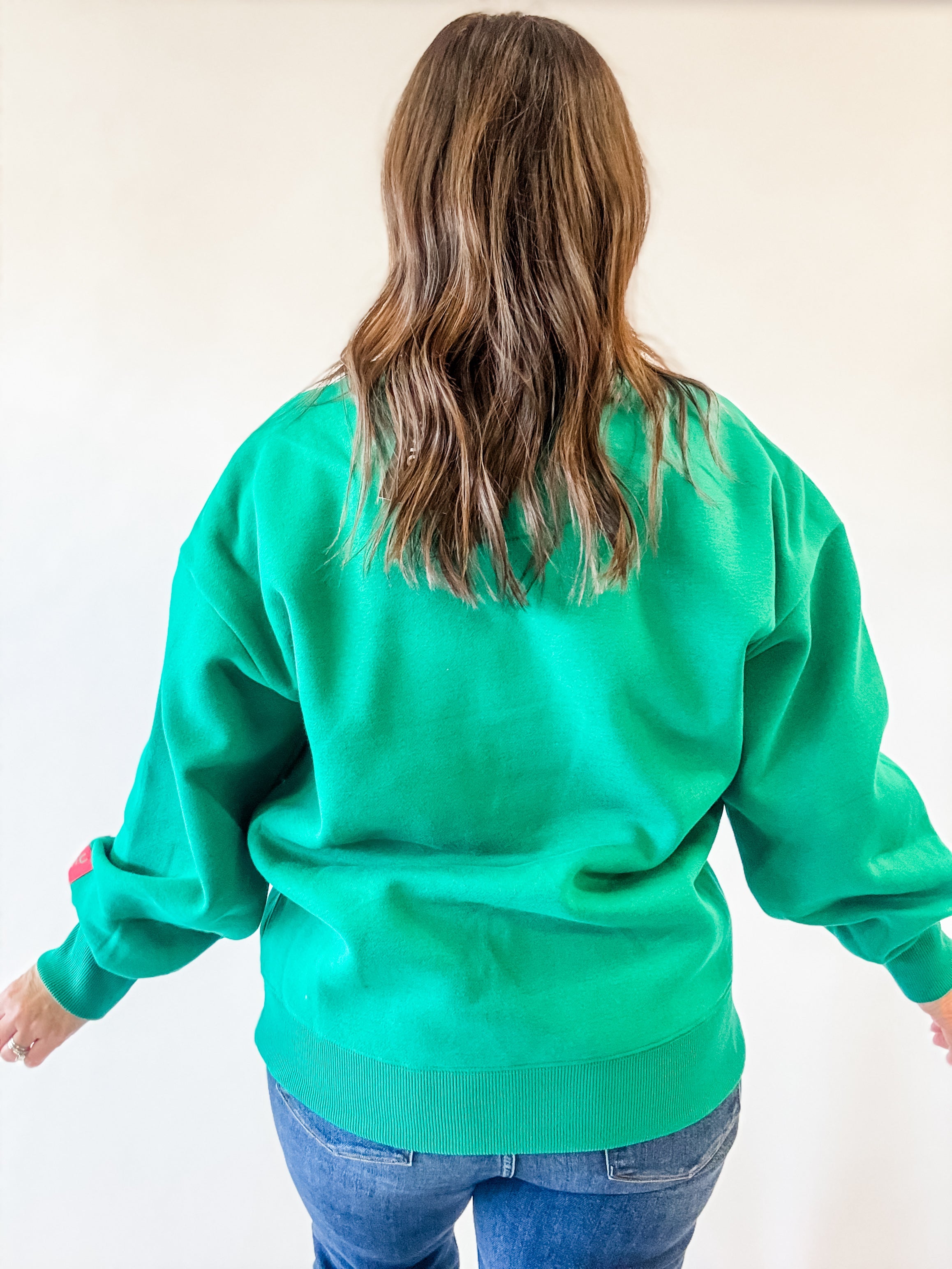 Lulu Mac Plaid Sweatshirt: green - Just a Small Town Girl