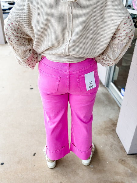 Mica Bubblegum Boulevard Wide - Leg Jeans - Just a Small Town Girl
