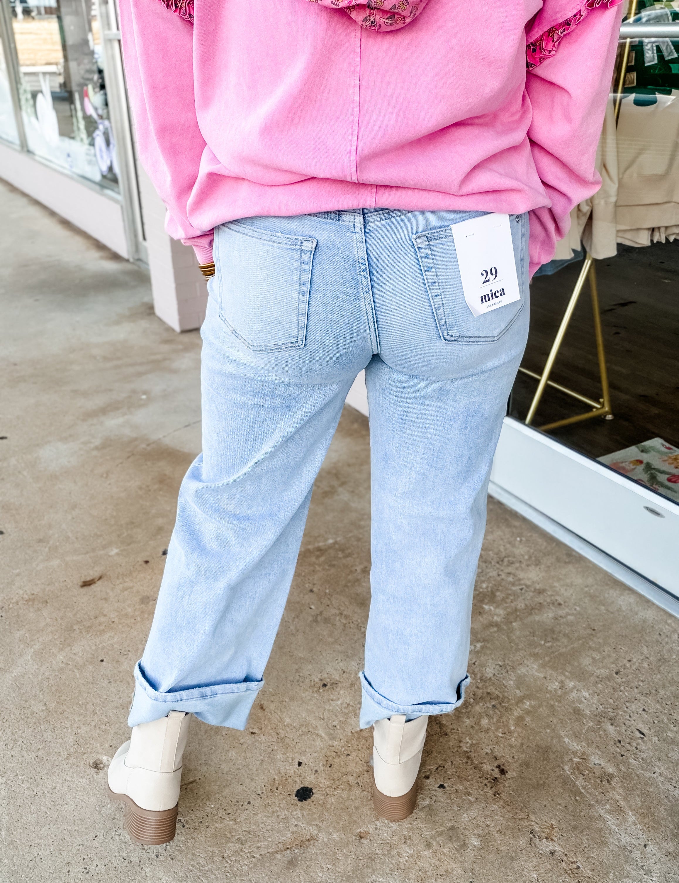 Mica Flower Jean - Just a Small Town Girl