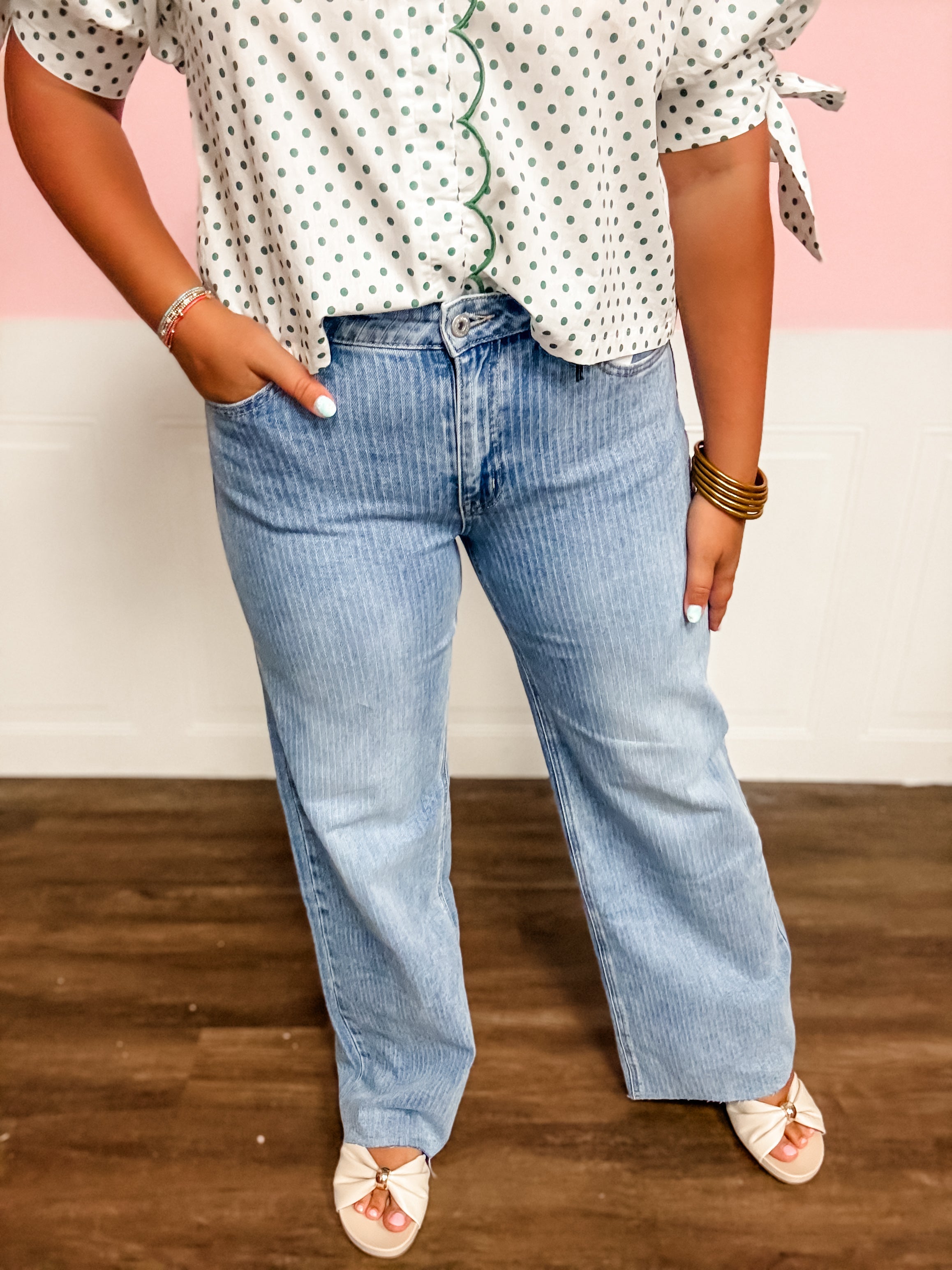 Mica Sunwashed Ease Wide Leg Jeans - Just a Small Town Girl