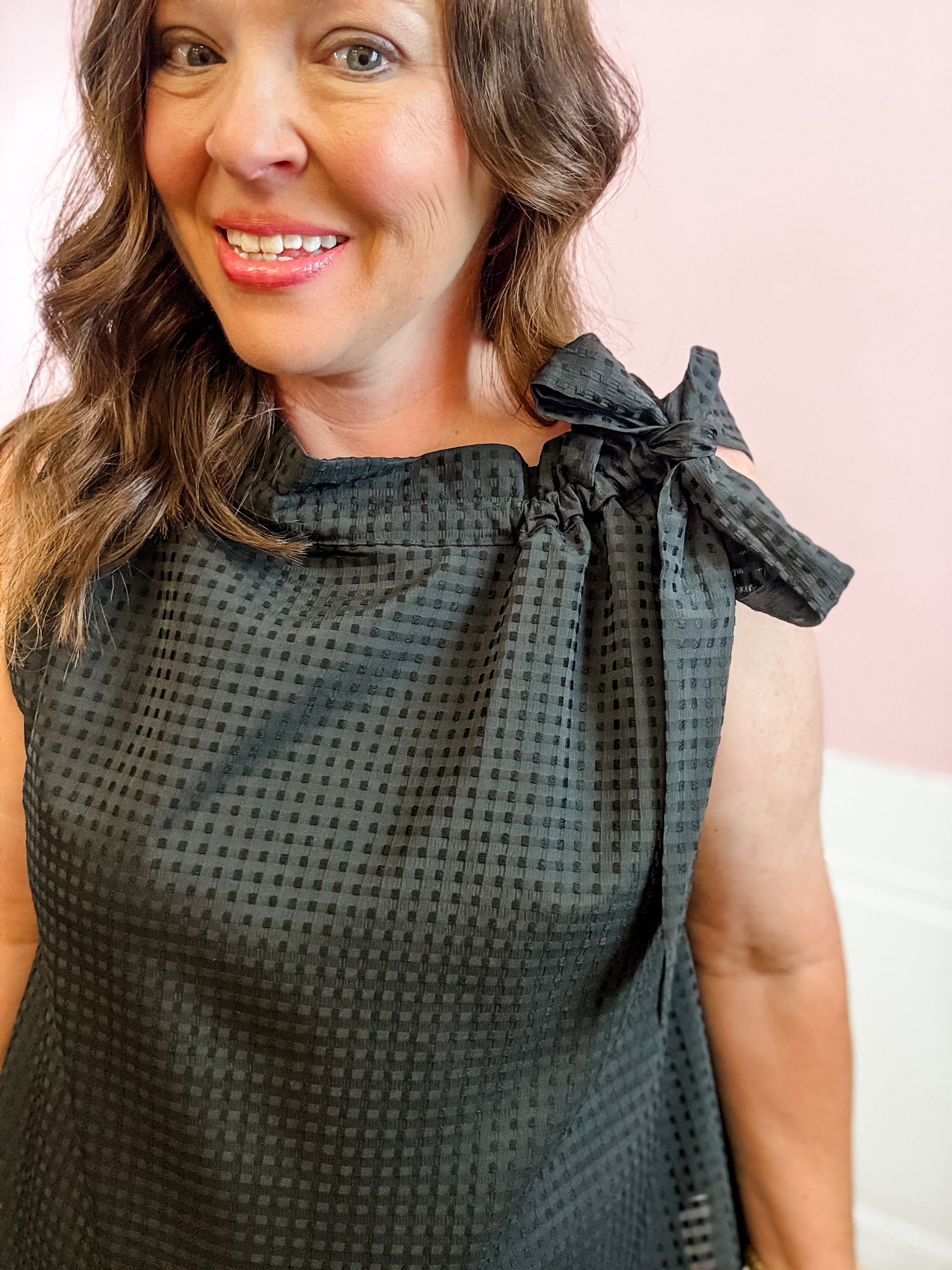 Midnight Bow Bliss Top - Just a Small Town Girl