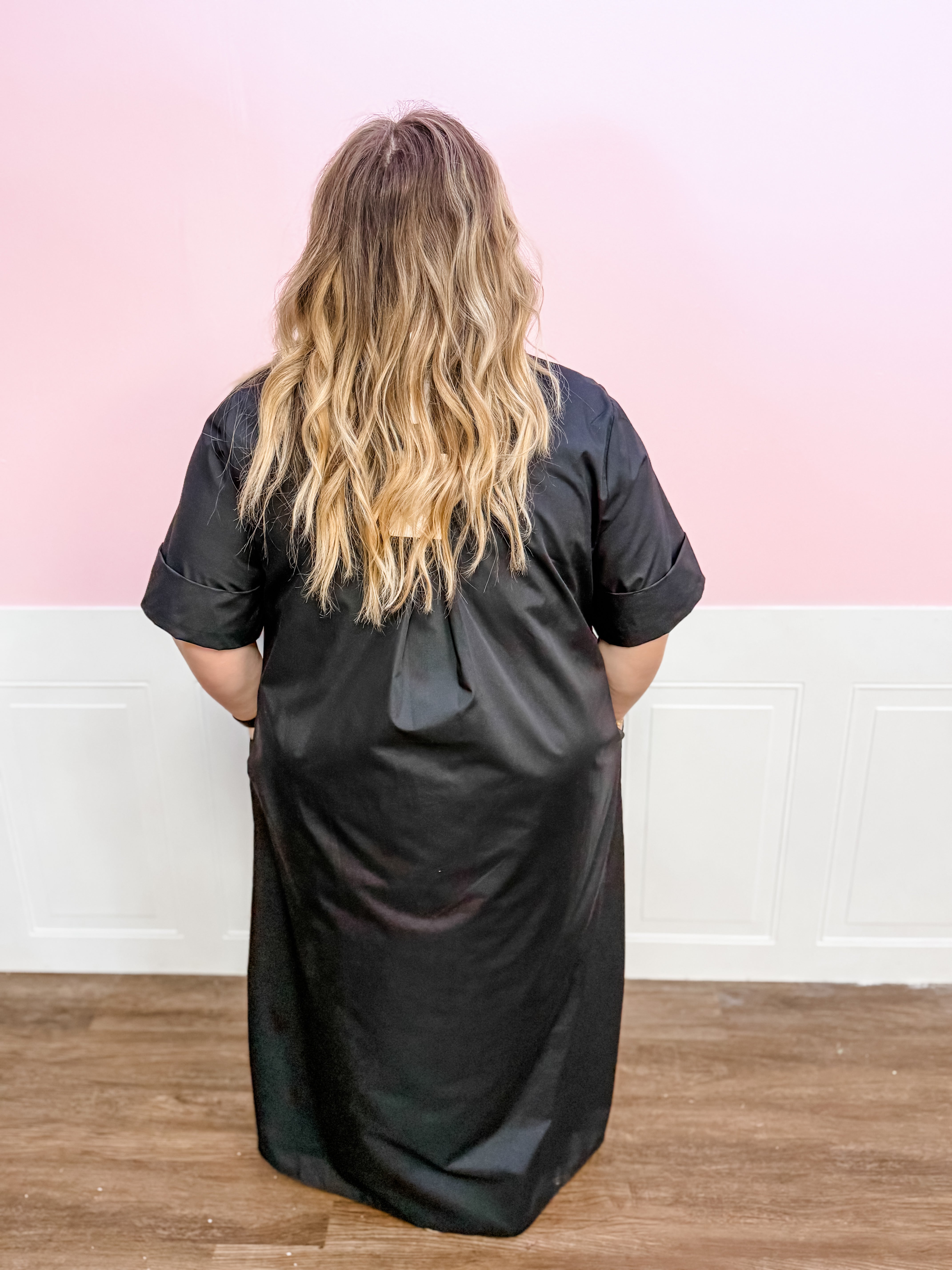 Midnight Charm Shirt Dress: Plus Size - Just a Small Town Girl