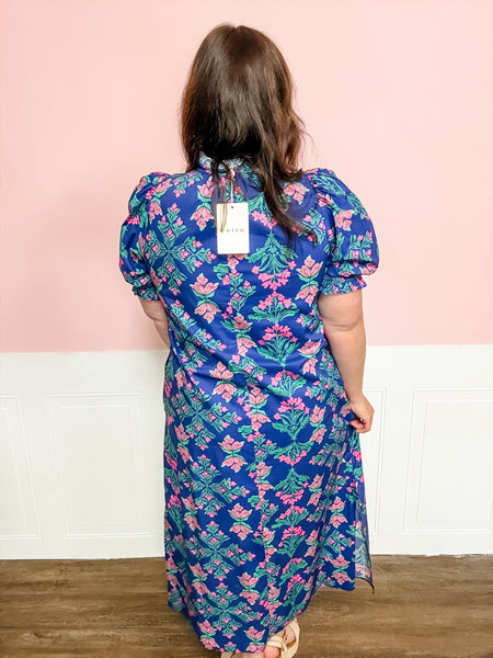 Midnight Garden Puff - Sleeve Dress - Just a Small Town Girl