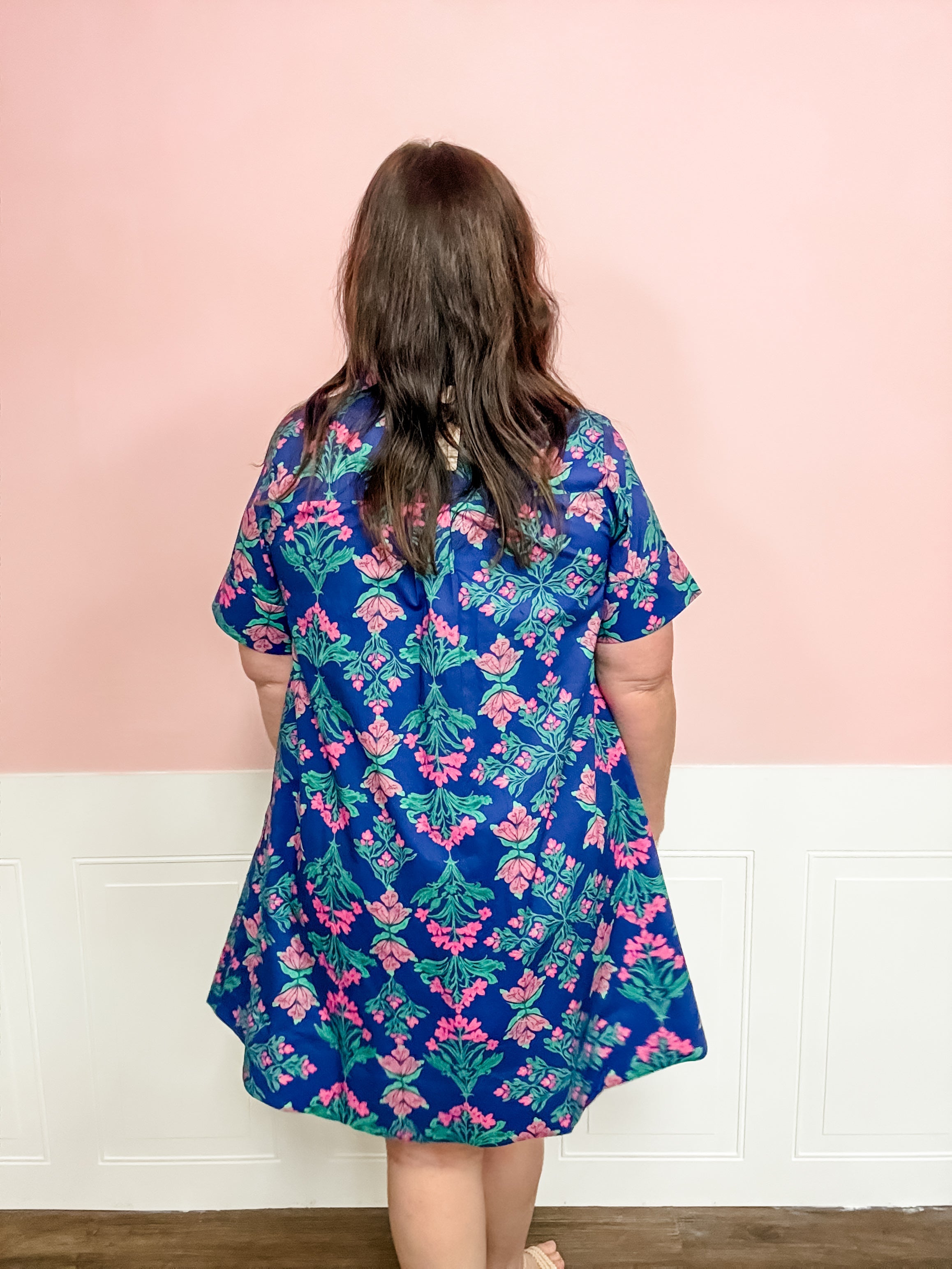 Midnight Garden Shirt Dress - Just a Small Town Girl