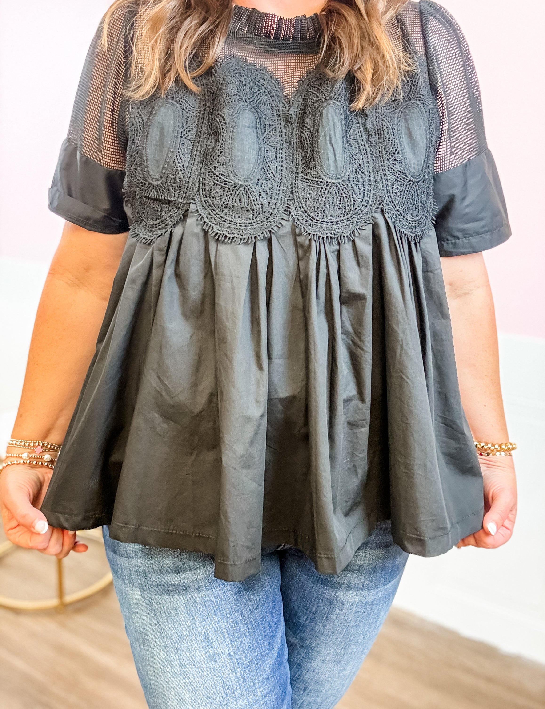 Midnight Lace Muse Top - Just a Small Town Girl
