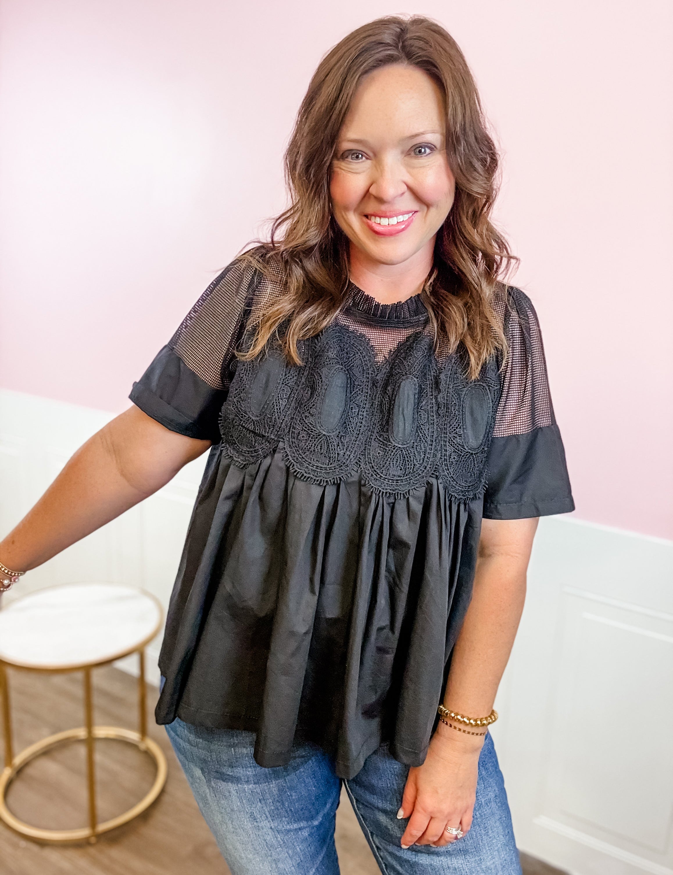 Midnight Lace Muse Top - Just a Small Town Girl