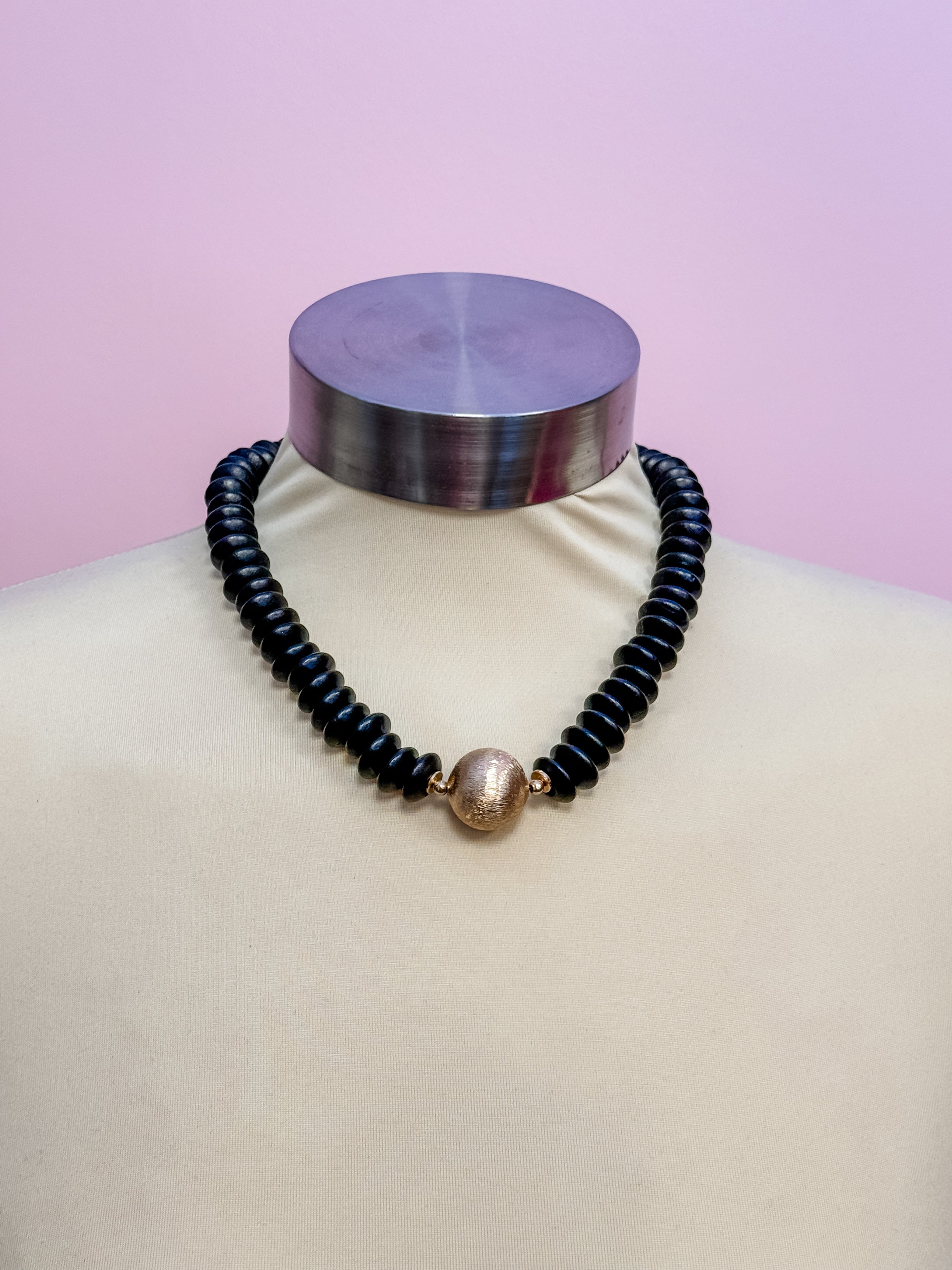 Midnight Statement Bead Necklace - Just a Small Town Girl