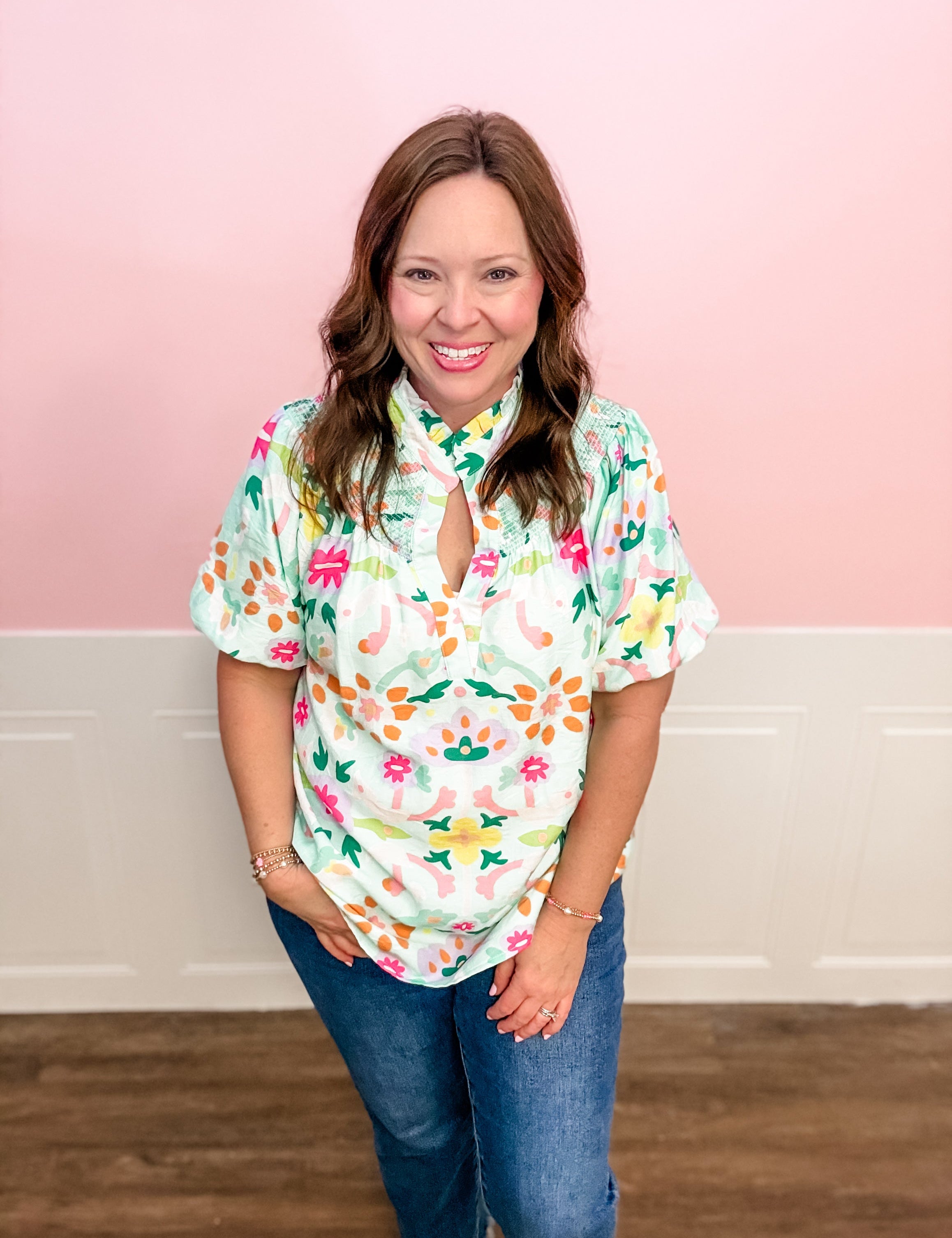 Mint Julep Garden Top - Just a Small Town Girl