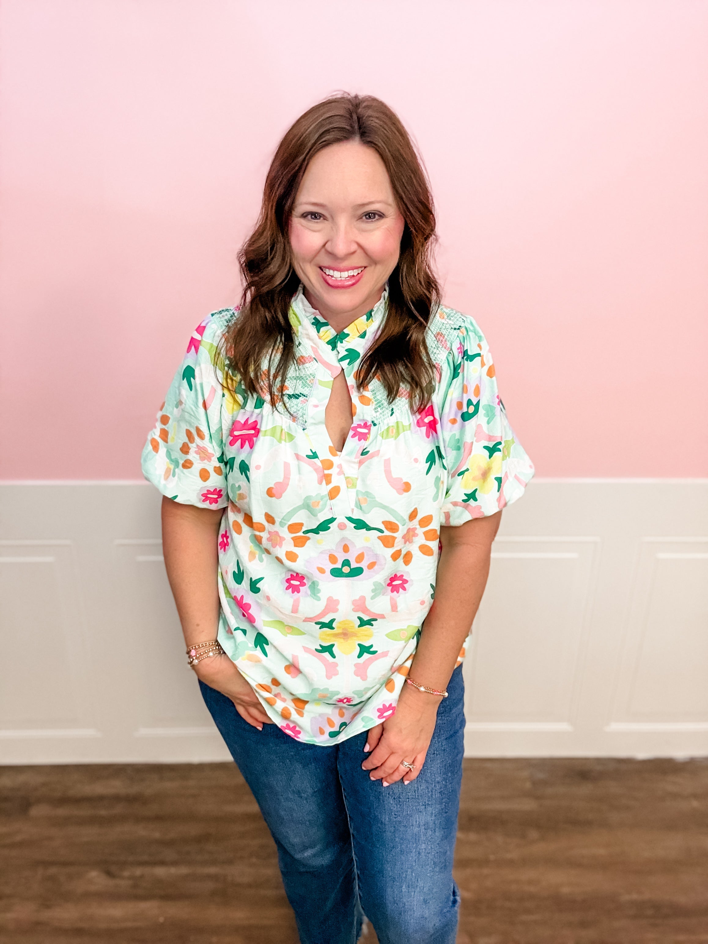 Mint Julep Garden Top - Just a Small Town Girl