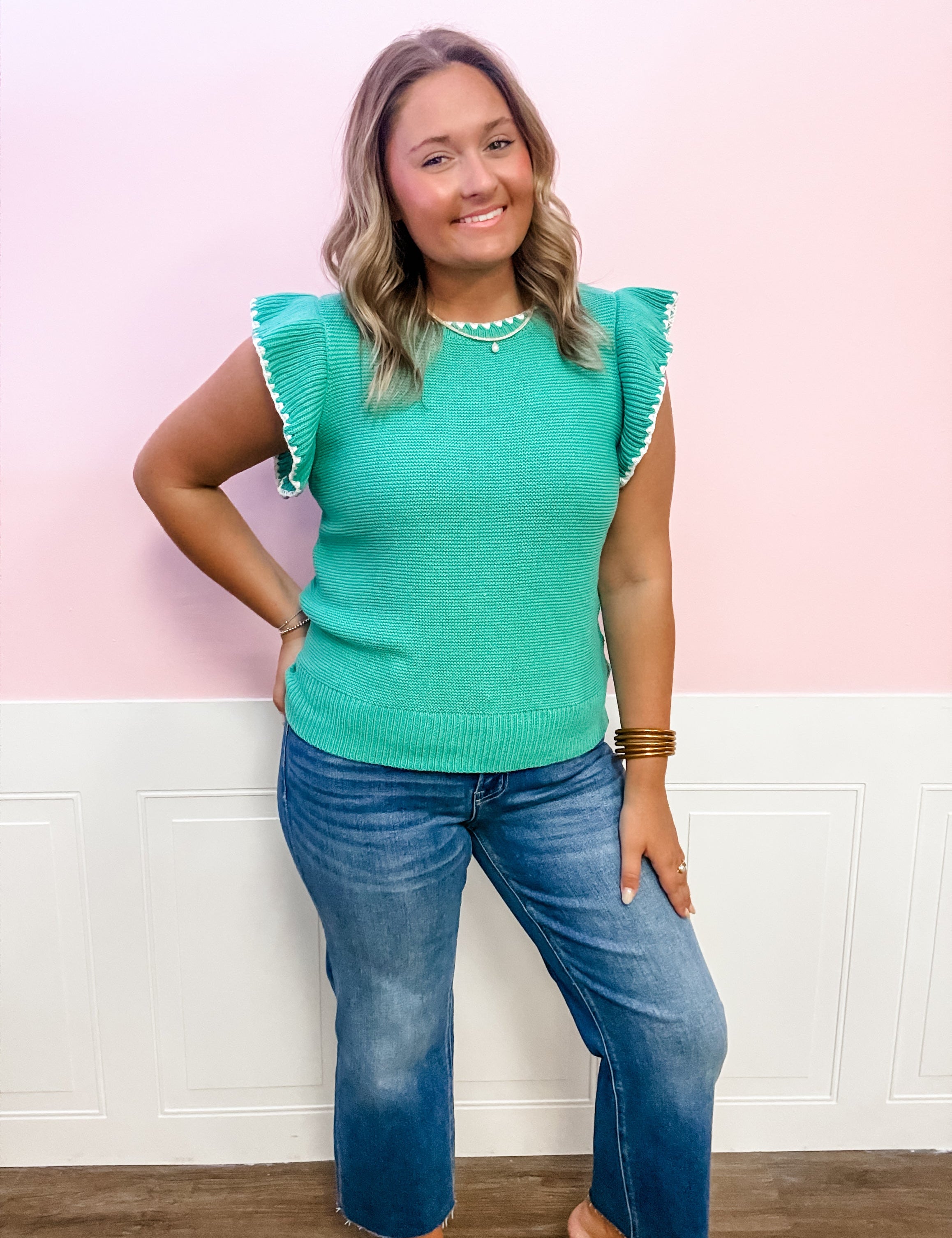 Mint To Be Knit Top - Just a Small Town Girl