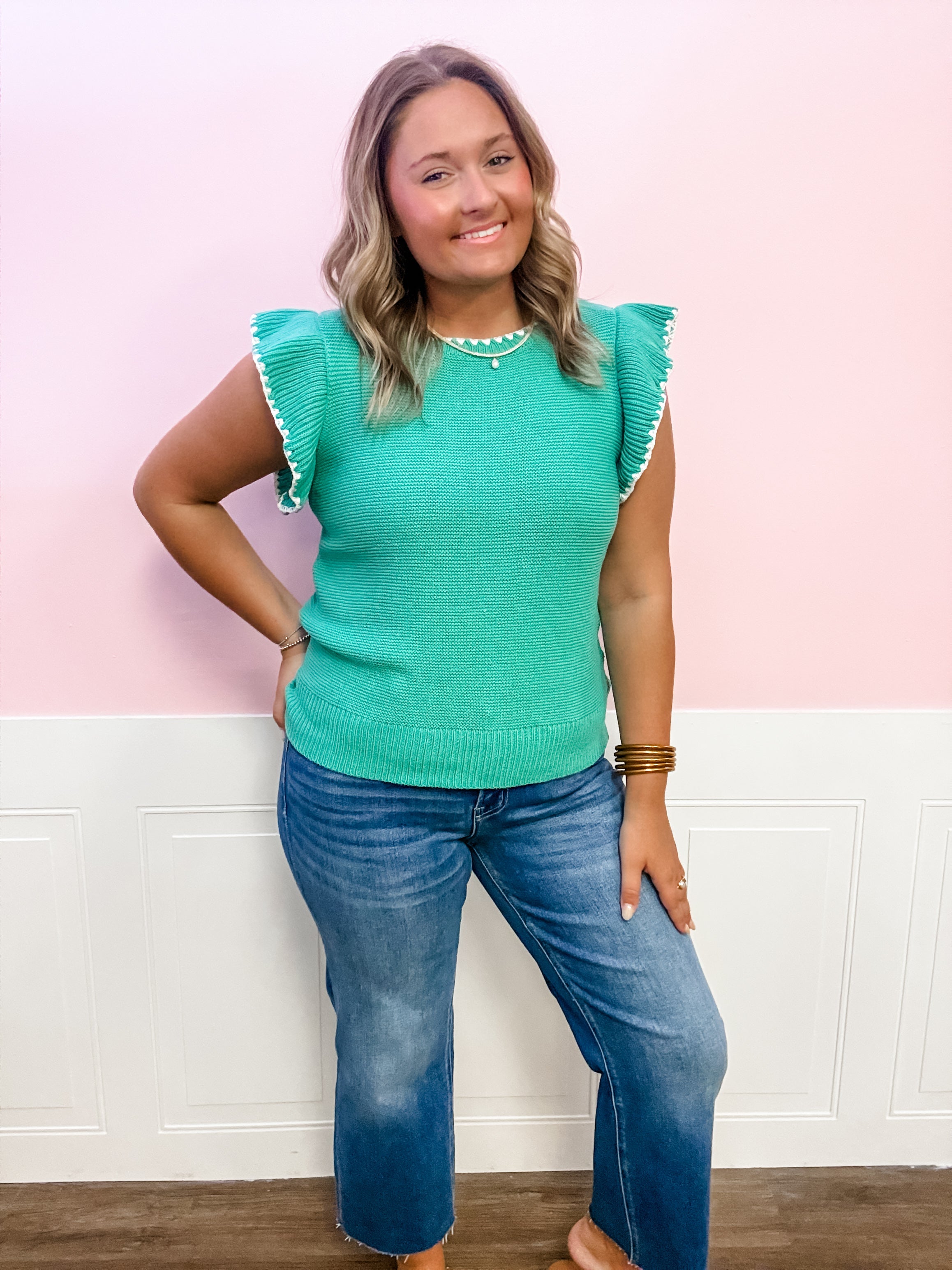 Mint To Be Knit Top - Just a Small Town Girl